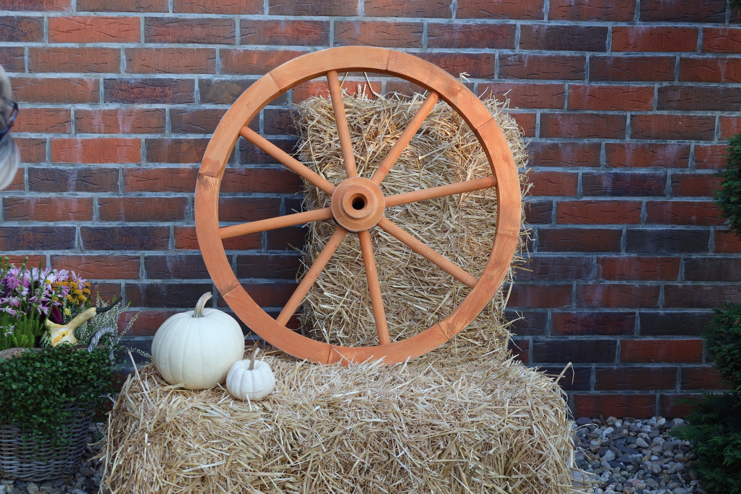 promadino Gartenfigur »Wagenrad mittel« Ø: 74 cm