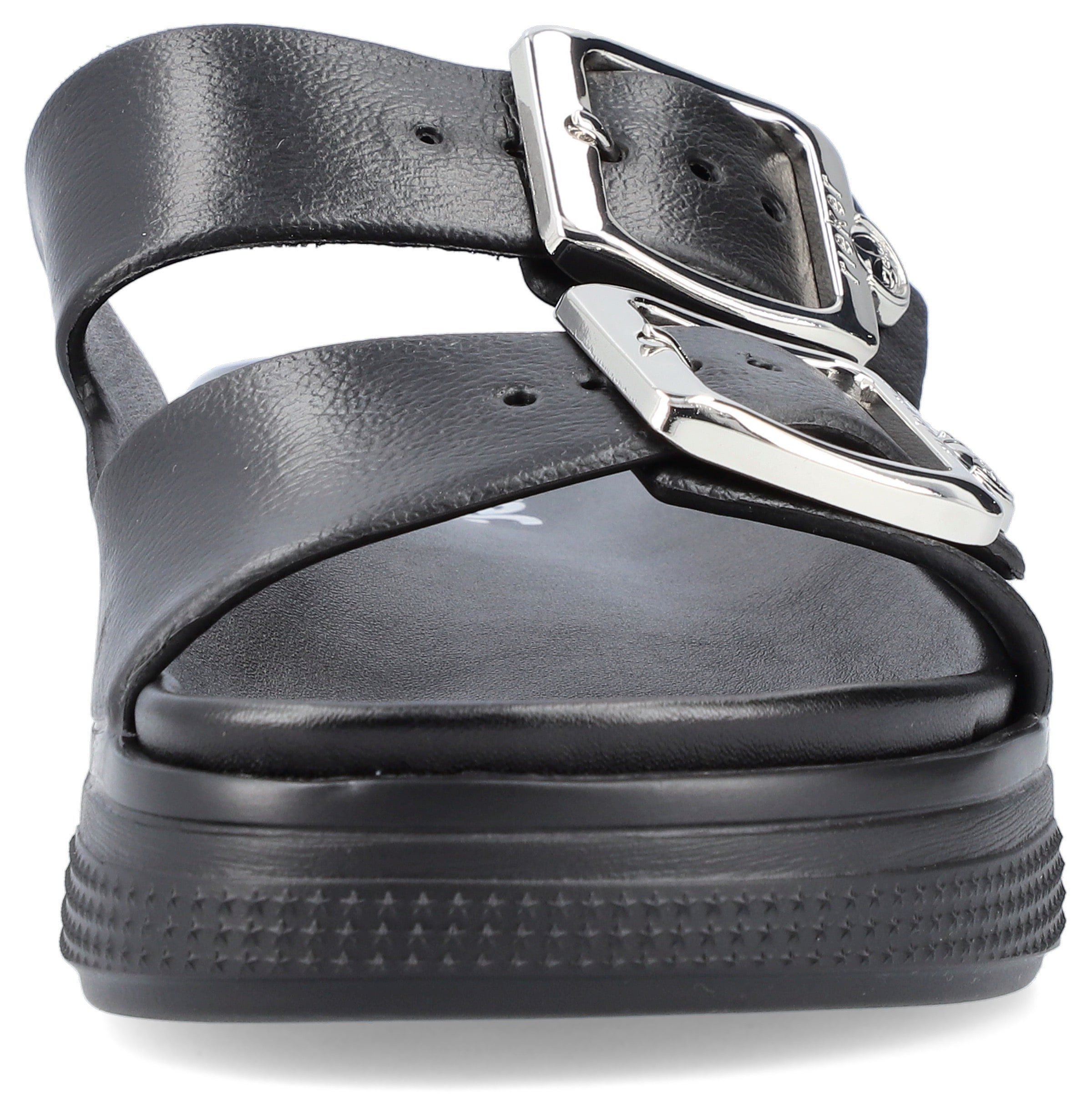Rieker Pantolette, Plateau, Sommerschuh, Schlappen in Weite G (=weit)
