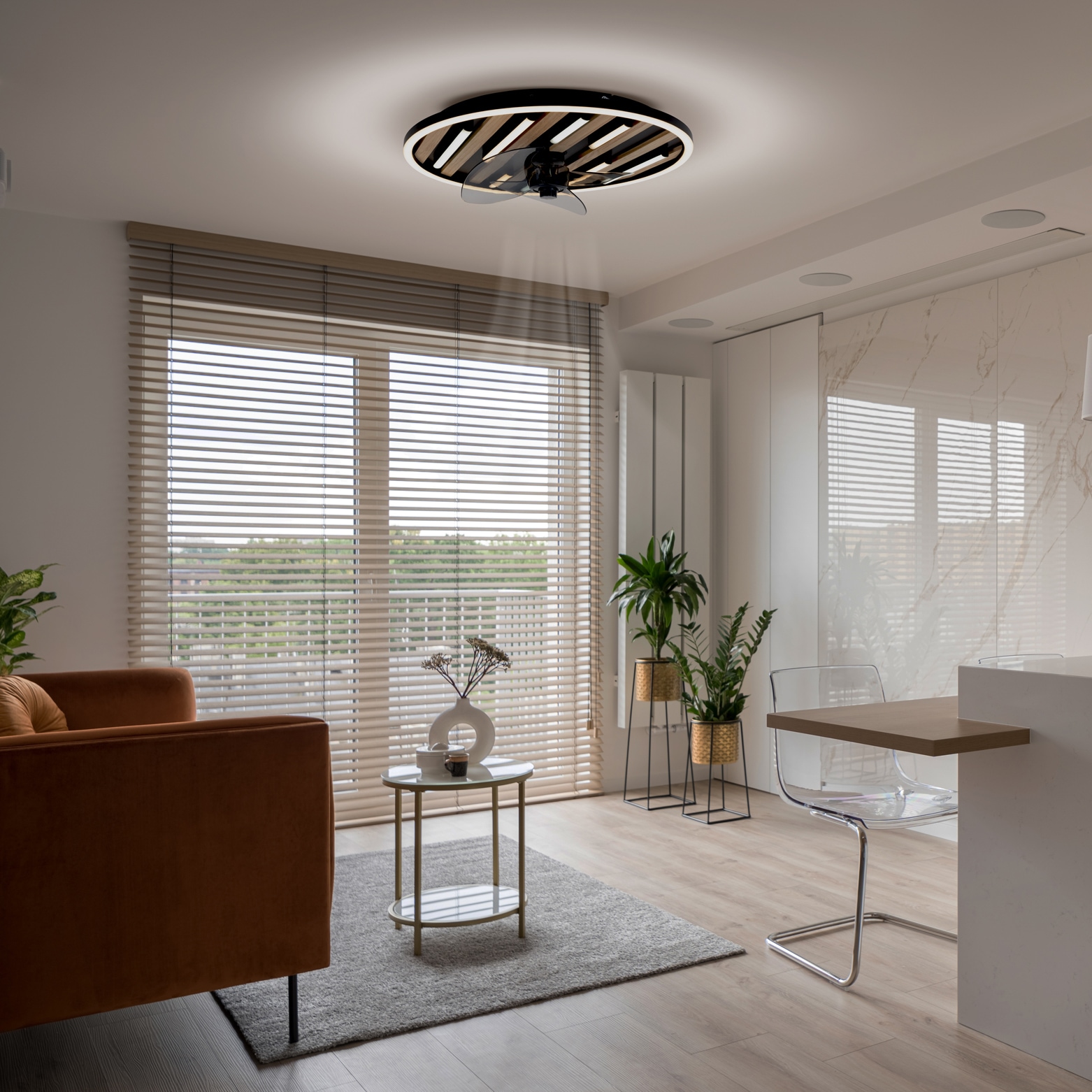 OTTO home LED Deckenleuchte »Deckenventilator Vollo« LED-Modul 1 Stk. warmweiß - kaltweiß inkl. Ventilator, dimmbar, CCT, Memory, Nachtlicht, Timer, IR-Fernbed.