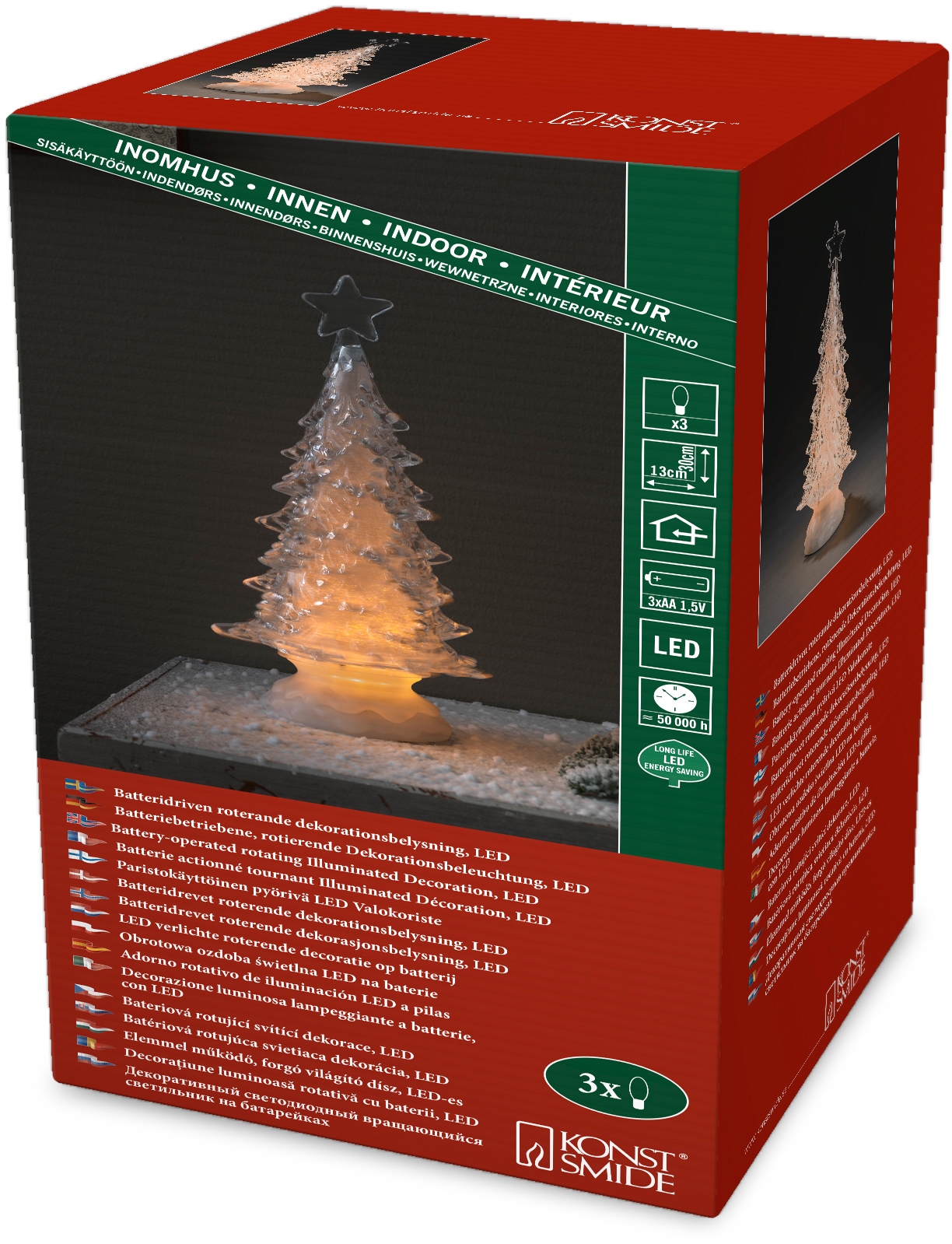KONSTSMIDE LED Baum »Acryl, Weihnachtsdeko«, | kaufen Höhe ca. 3 cm Garantie mit 30 online rotierend, XXL Jahren