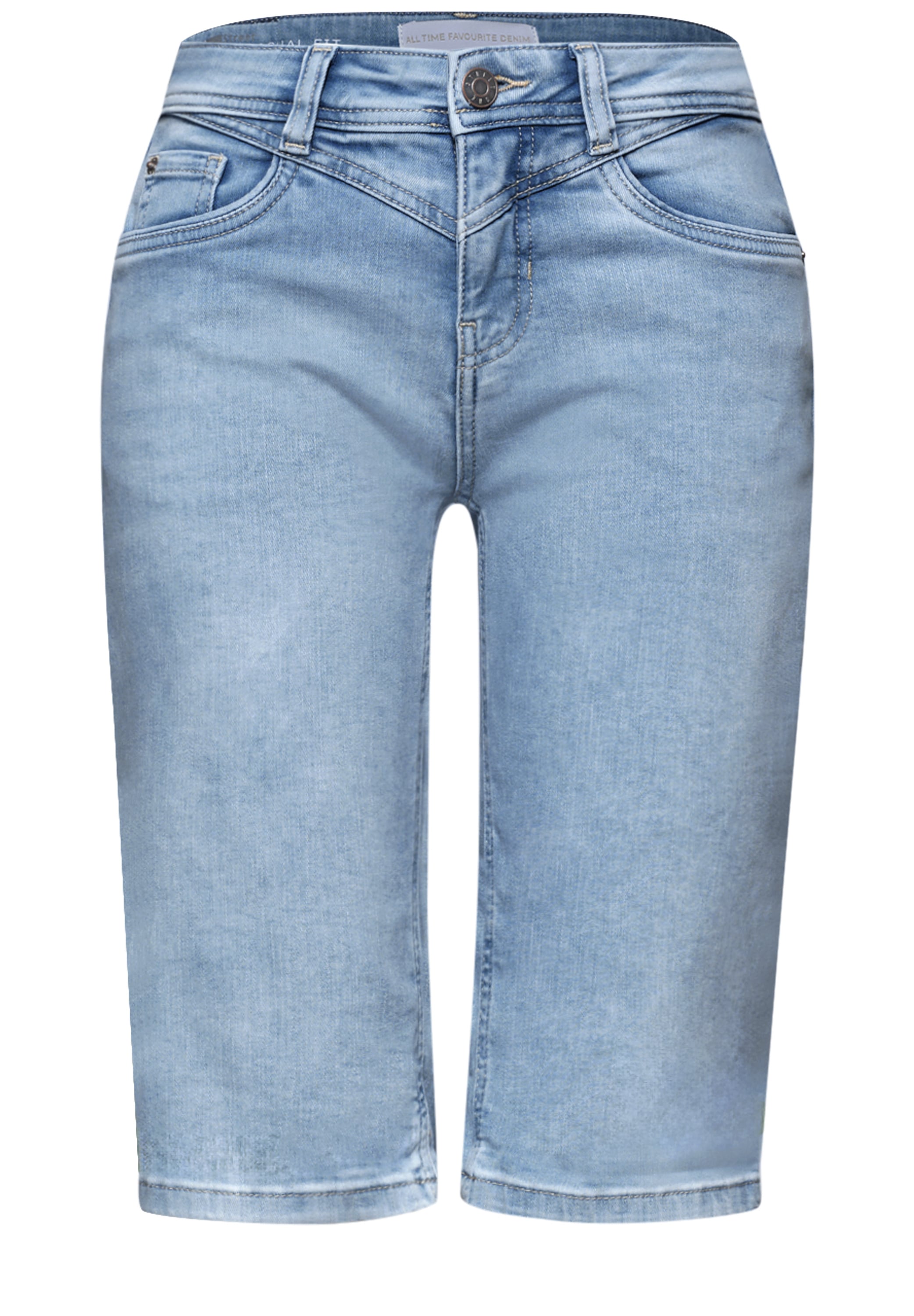 STREET ONE Bermudas »Style Jane«  Slim Leg Bermuda mit Turn-Up-Detail