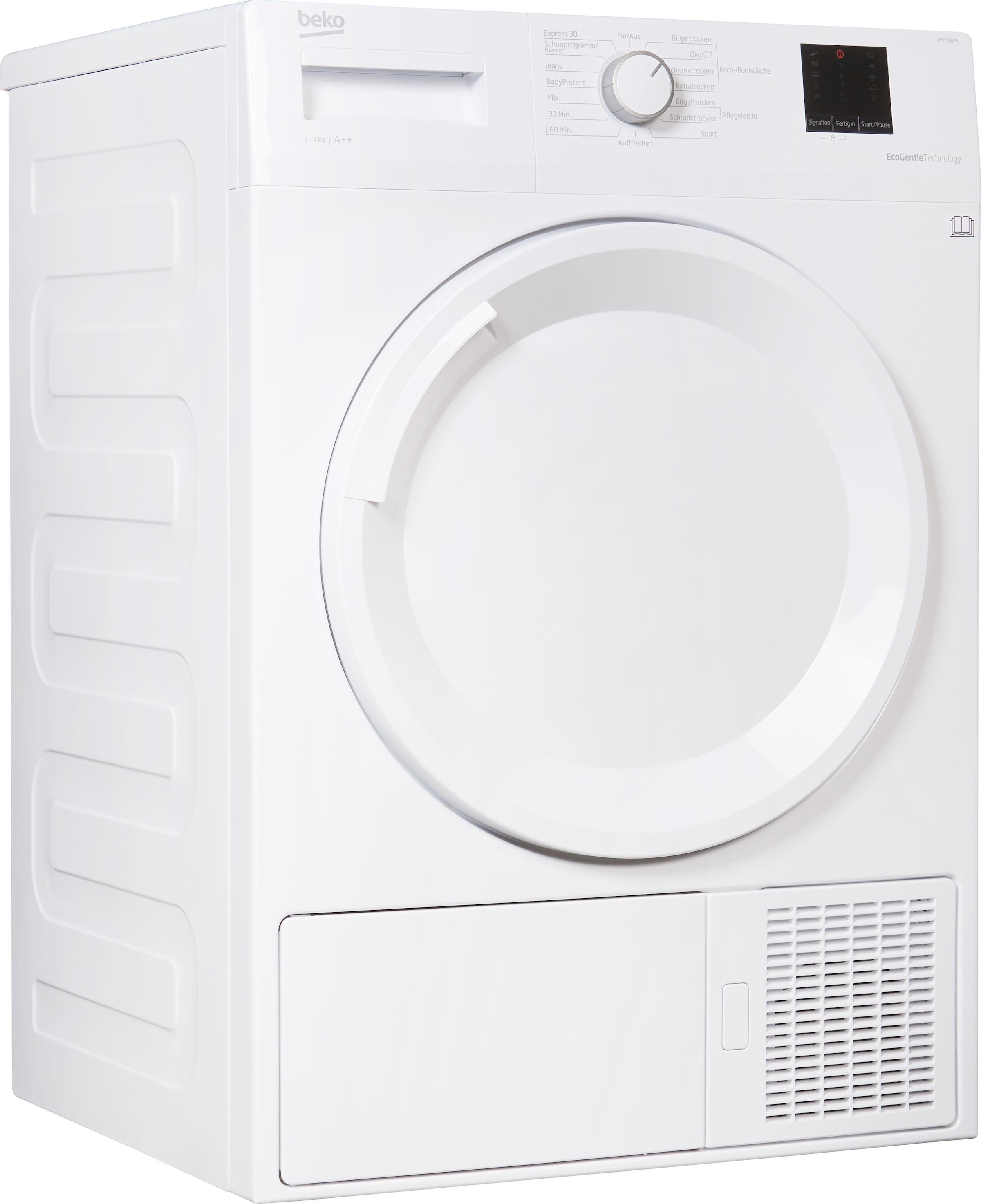 BEKO Wärmepumpentrockner »DPS7206PA«, 7 kg, Express 30, FlexySens, EcoGentle, Startzeitvorwahl