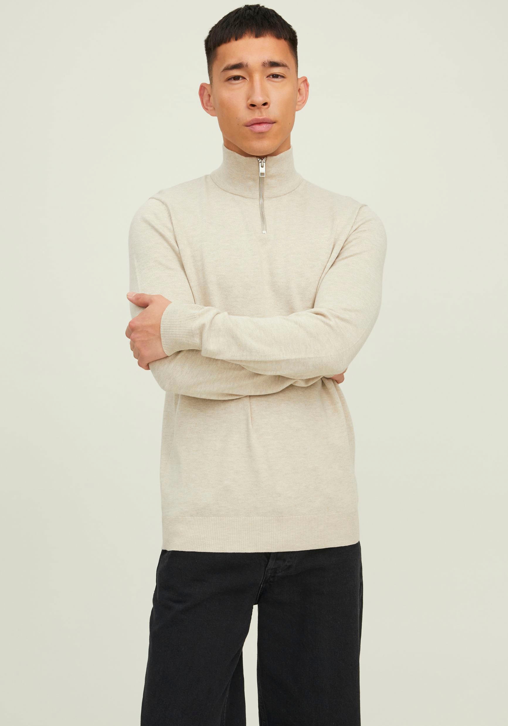 Jack & Jones Rundhalspullover »EMIL KNIT HALF ZIP«