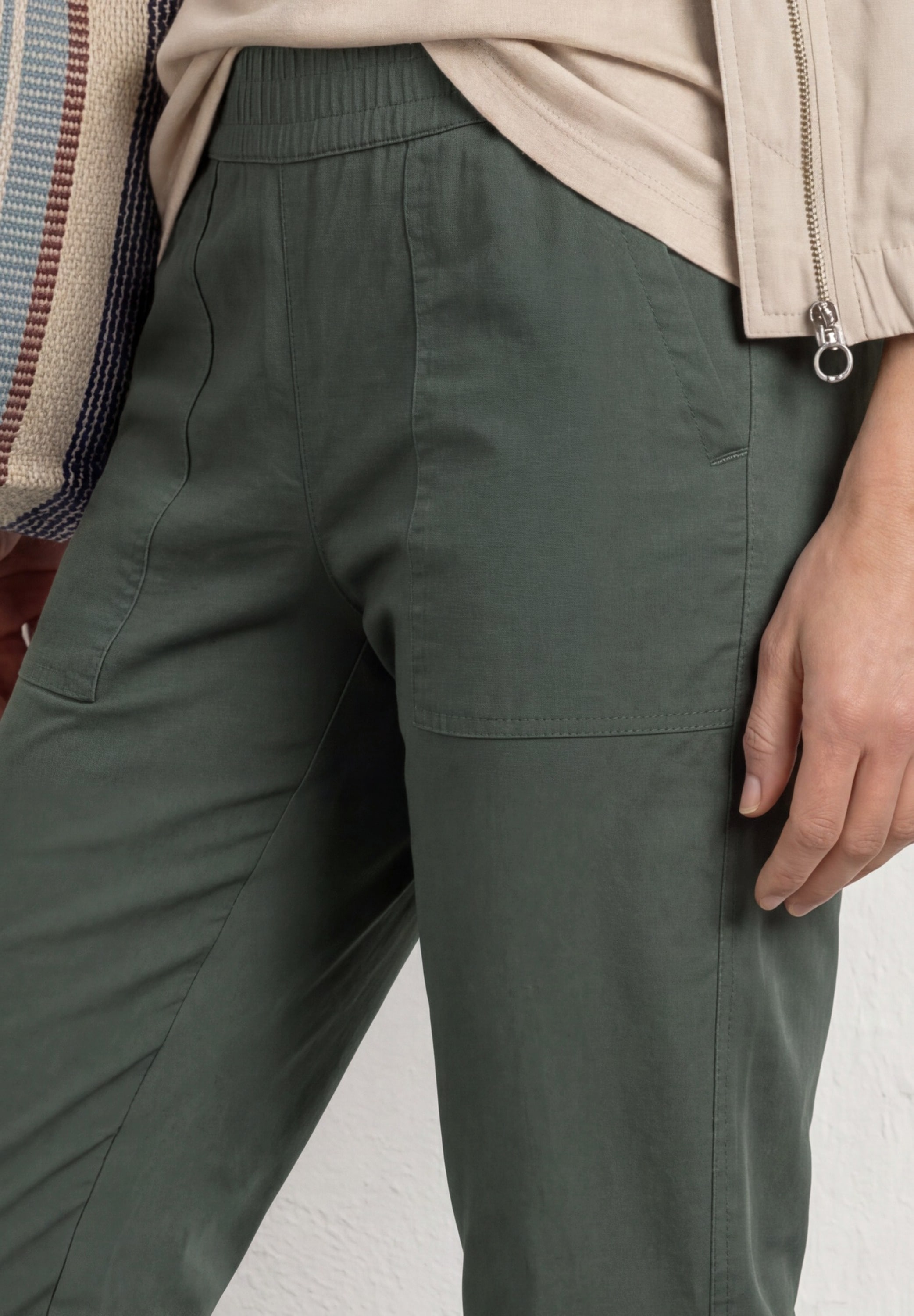 STREET ONE Chinohose  Slim Leg Chino mit Elastikbund