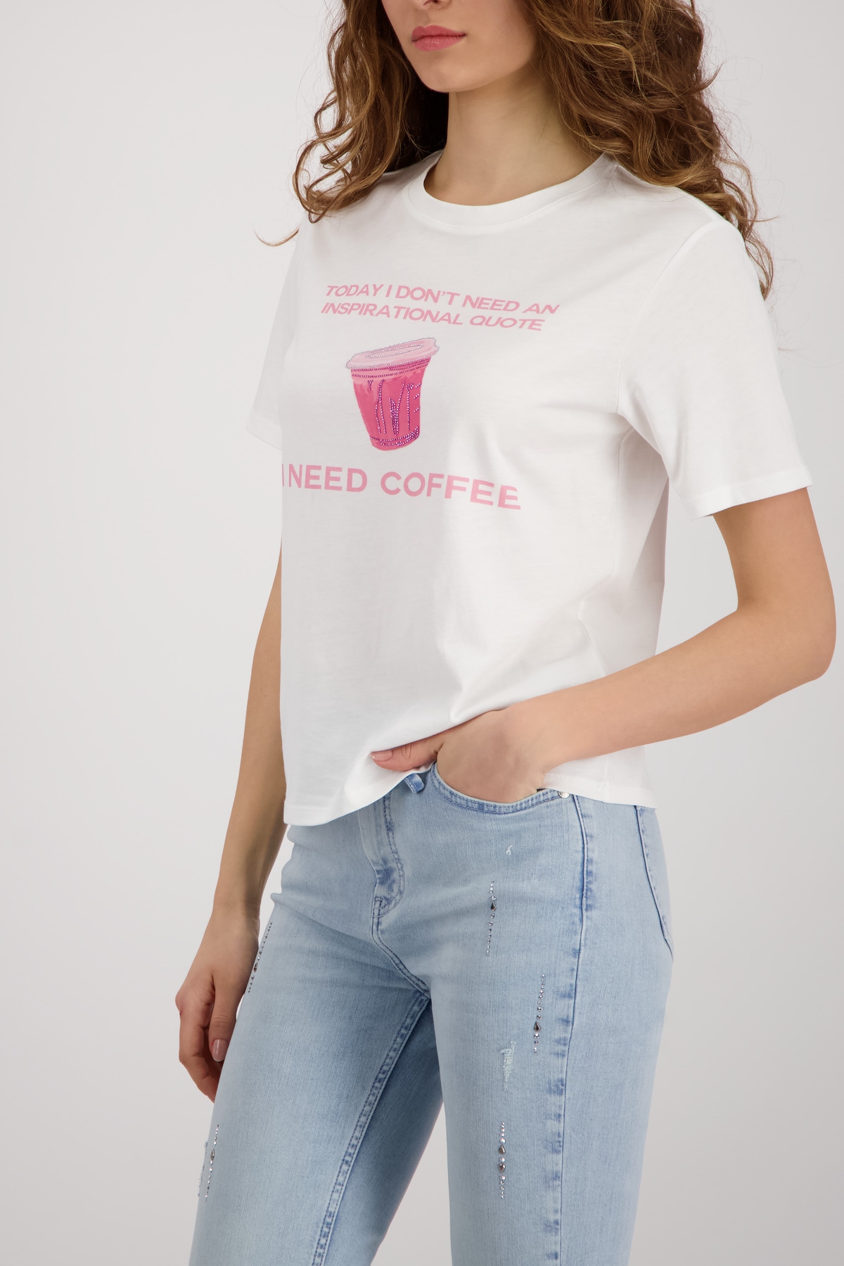 Monari T-Shirt »Shirt Coffee to go« Regular fit mit Print