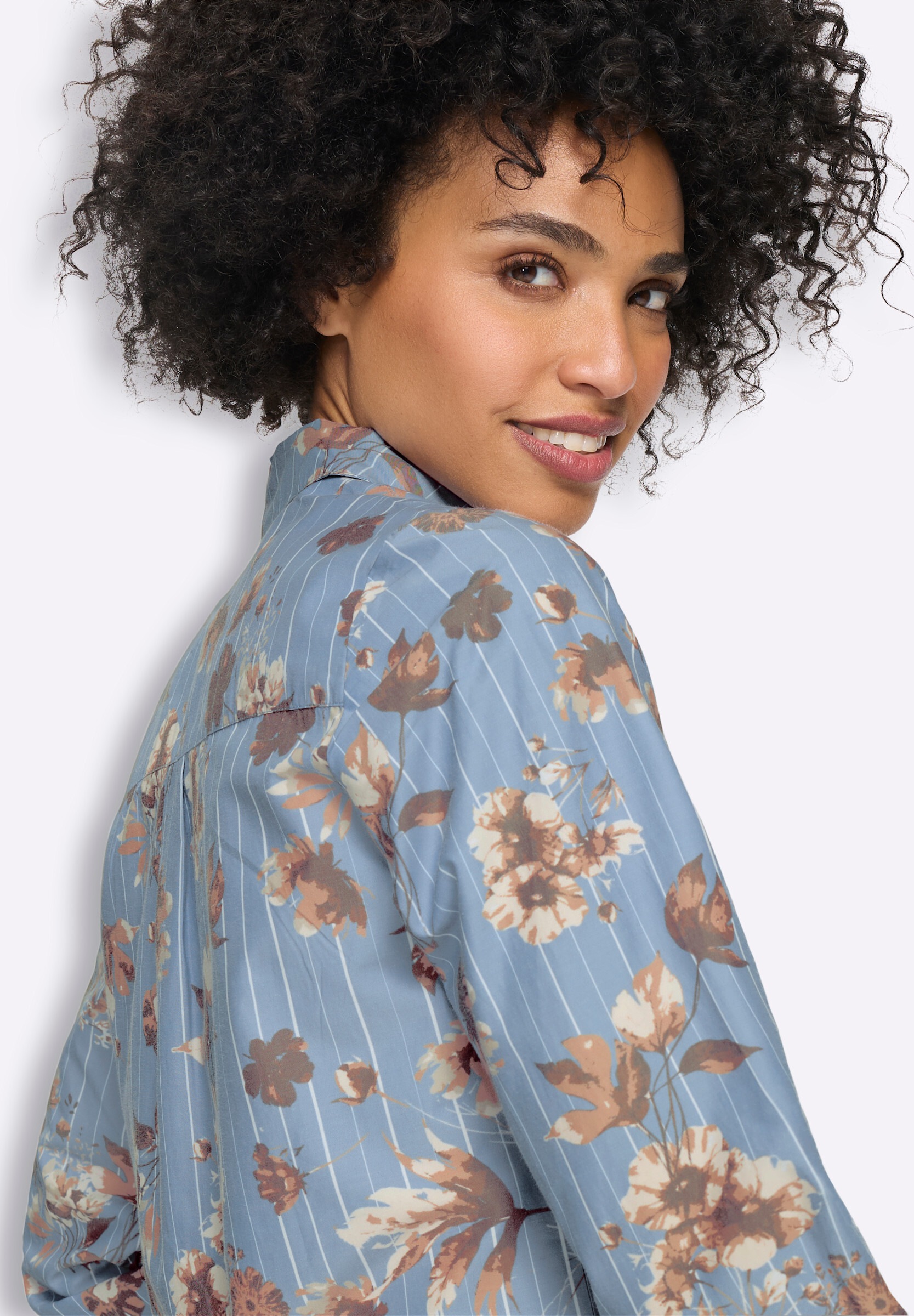 heine Hemdbluse »Bluse Druckbluse mit Blumenmuster«