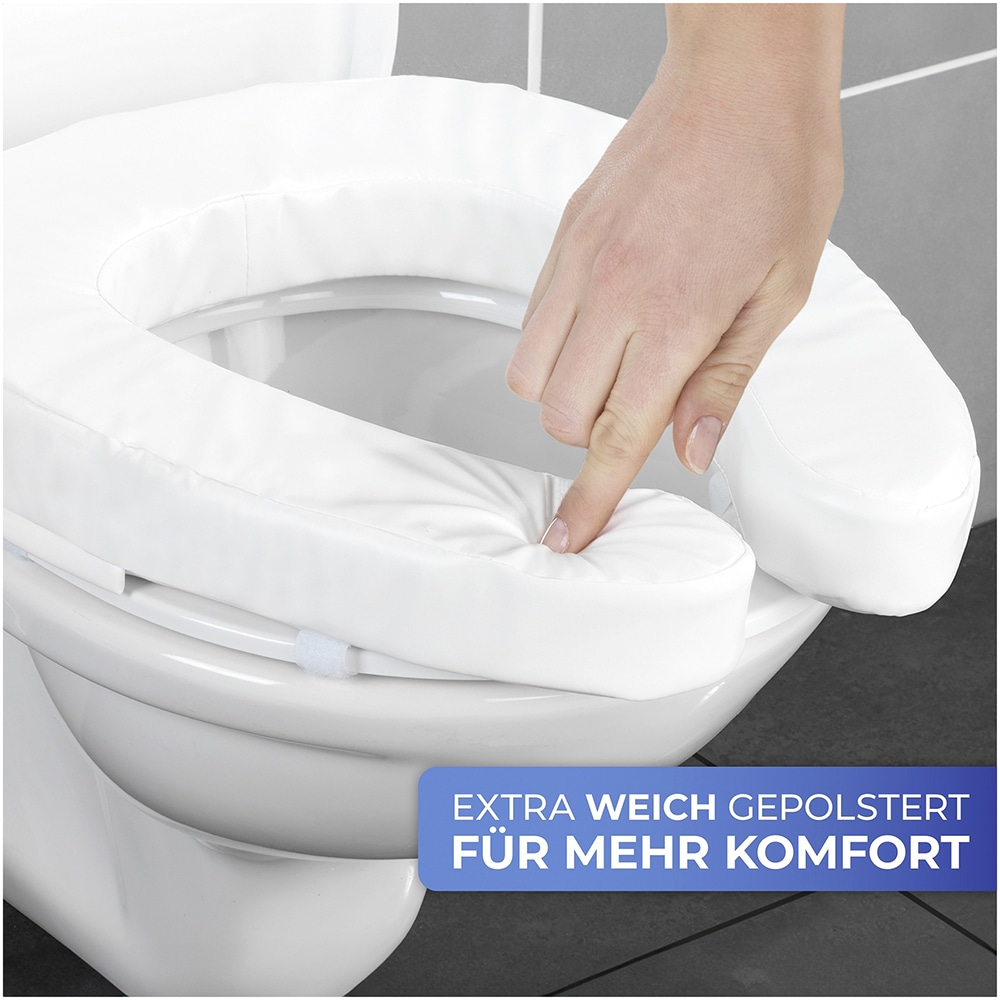 Maximex Toilettensitzerhöhung »WC-Sitzpolster SOFT«, 5 cm, gepolsterte Sitzerhöhung für alle gängigen Toilettenbrillen