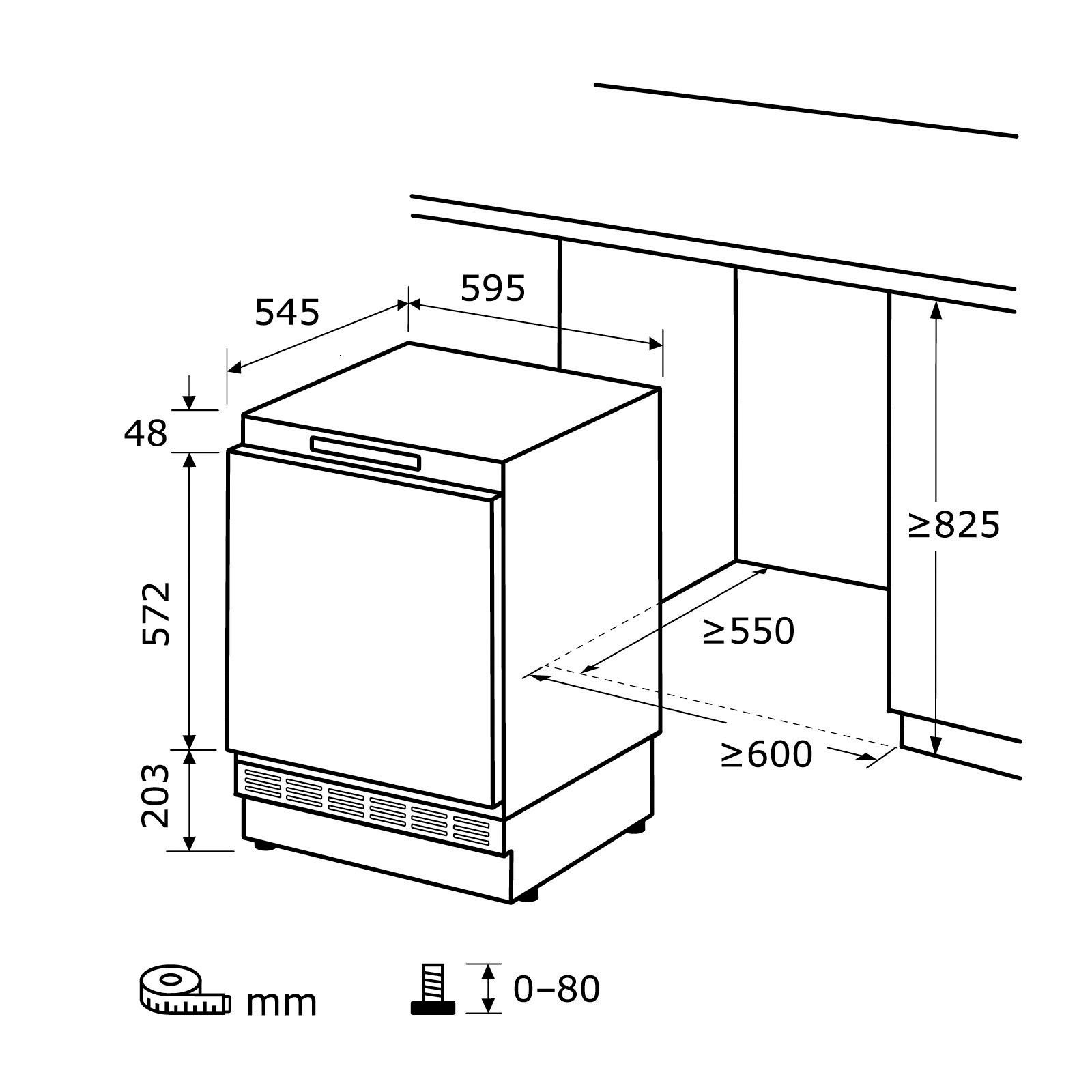 exquisit Einbaukühlschrank »UKS140-V-FE-010E«
