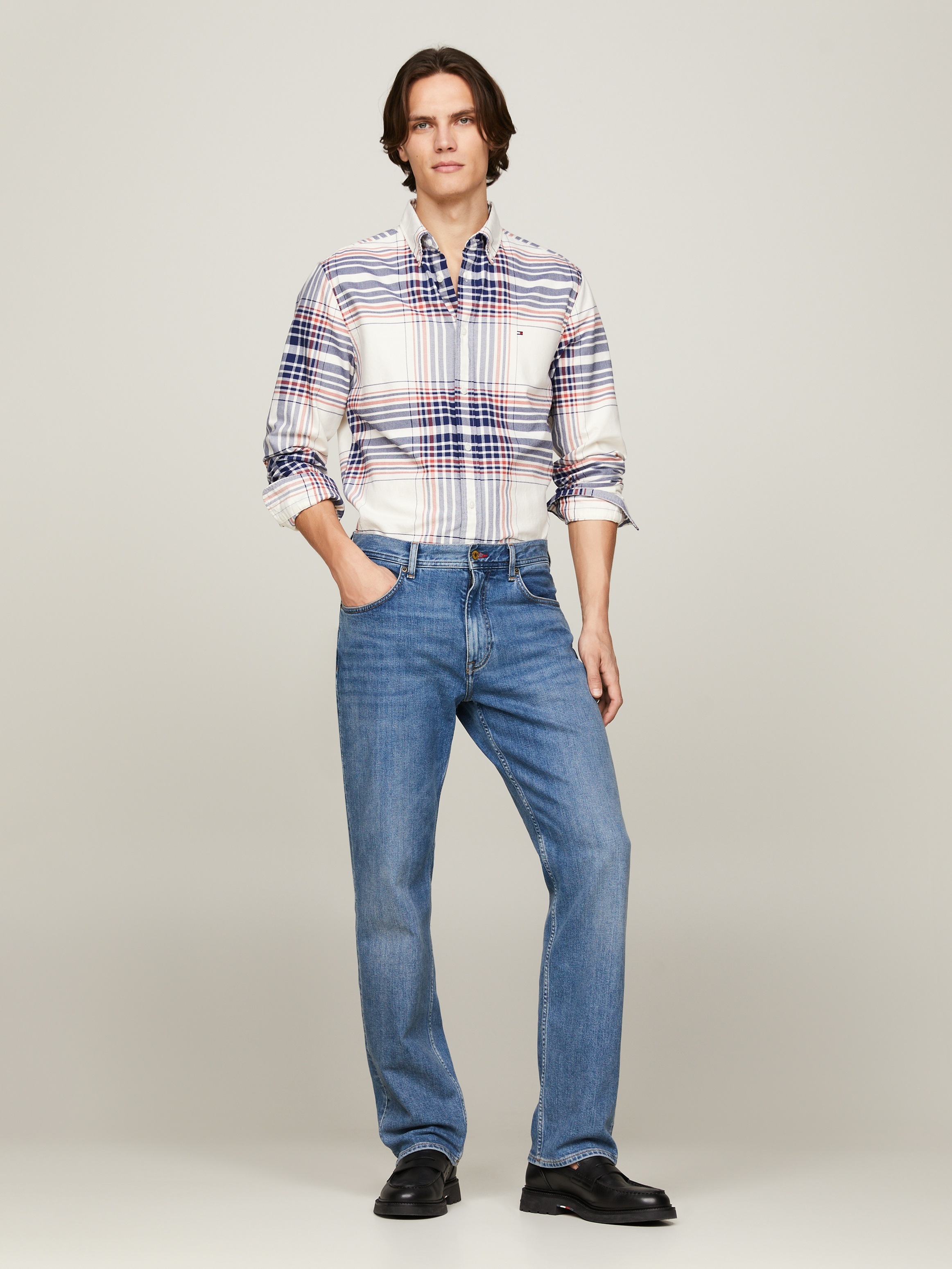 Tommy Hilfiger Langarmhemd »XL OXFORD CHECK RF SHIRT«, mit großem Karomuster