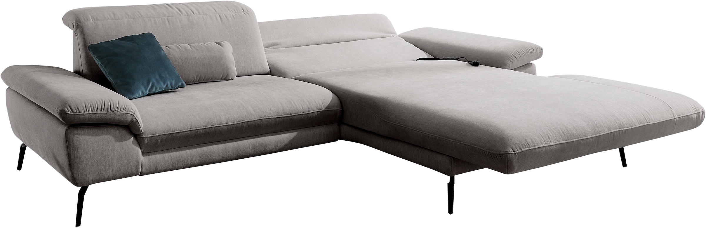 Die PlanBar Ecksofa »MP-IN22025 L-Form«, mit Kopfteilverstellung, wahlweise mit motorischem Canape