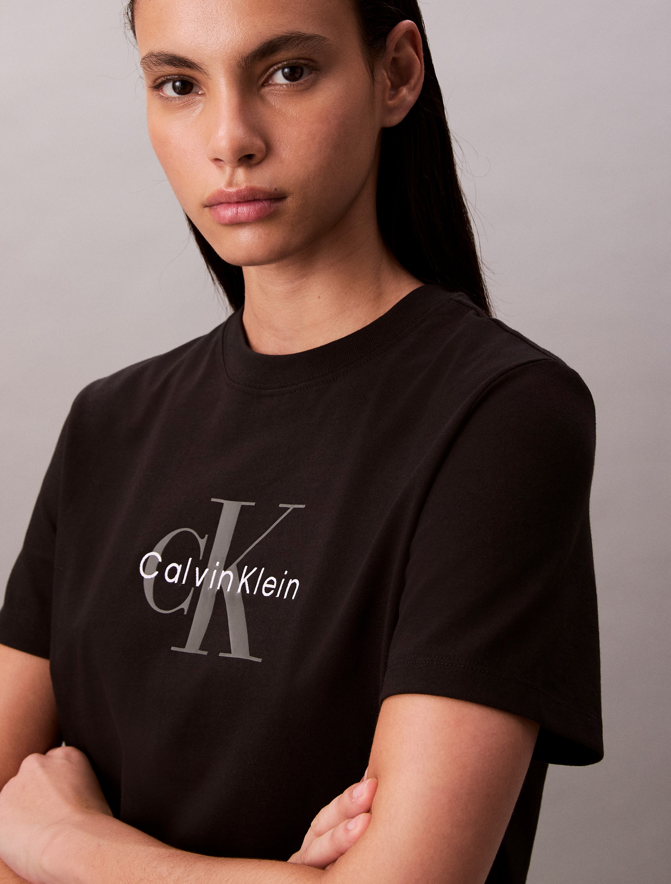 Calvin Klein Jeans T-Shirt »HERO SS CLASSIC MONOLOGO CNECK T«, mit großem CK-Print
