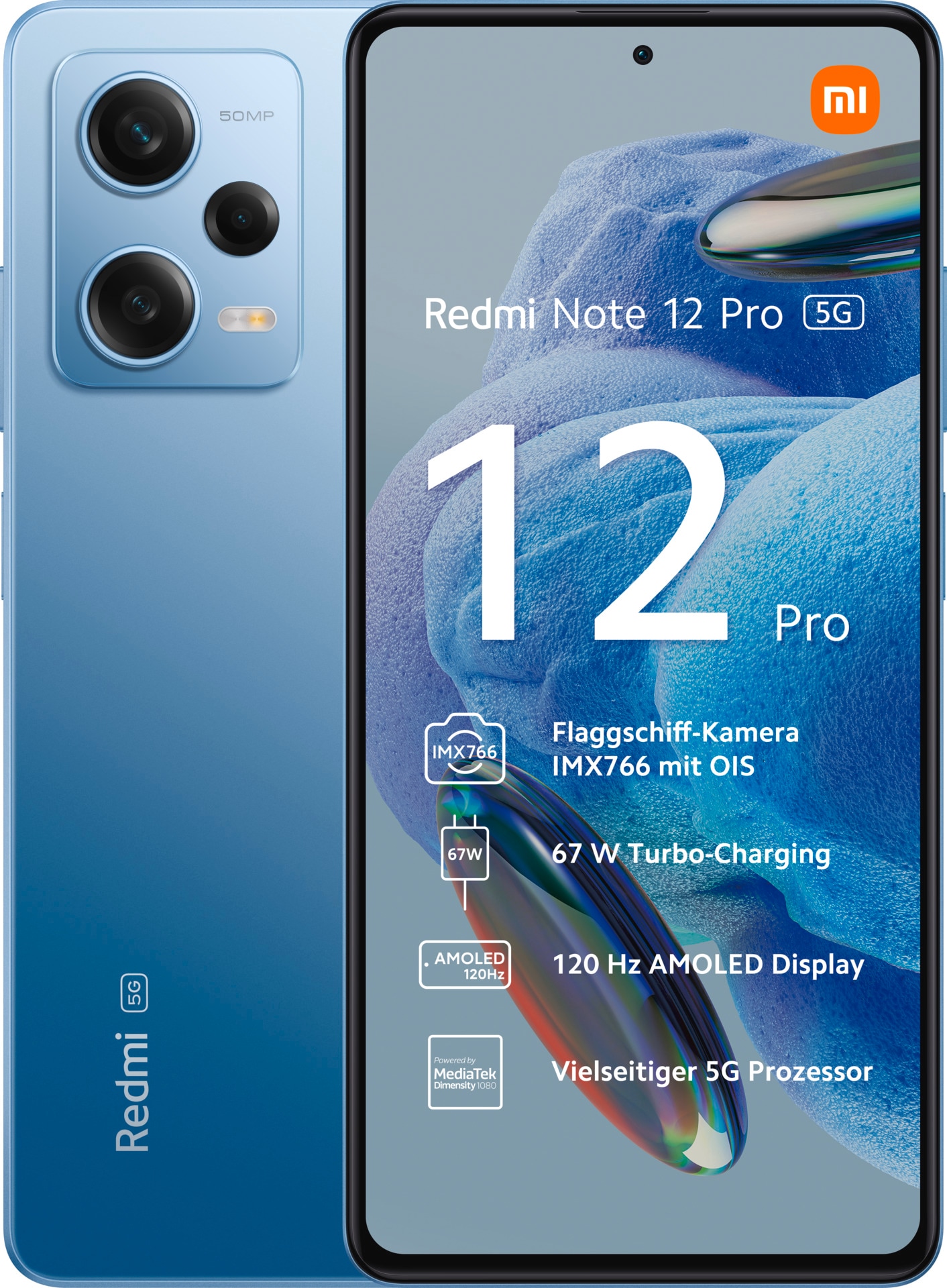 »Redmi 12 ➥ Note 16,94 3 Xiaomi 128 5G 50 Zoll, Smartphone UNIVERSAL | 6GB+128GB«, cm/6,67 Speicherplatz, XXL Kamera Jahre Schwarz, Garantie MP Pro GB