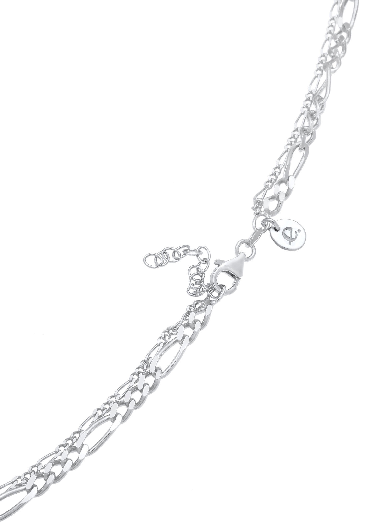 Elli Premium Silberkette »Halskette Figaro Layer Kette Basic 925 Silber«