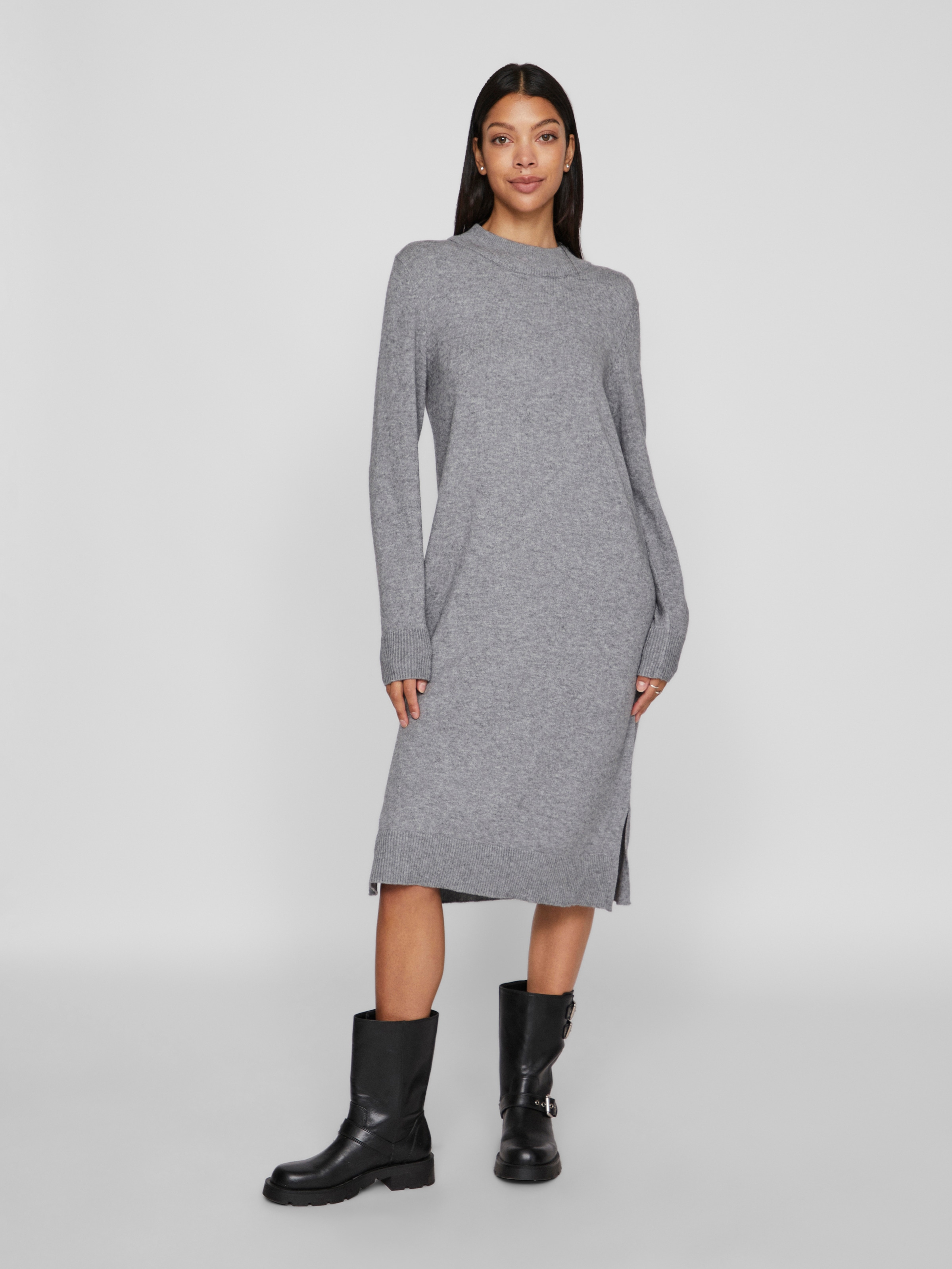 Vila Strickkleid »VIRIL CREW NECK L/S MIDI DRESS - NOOS«