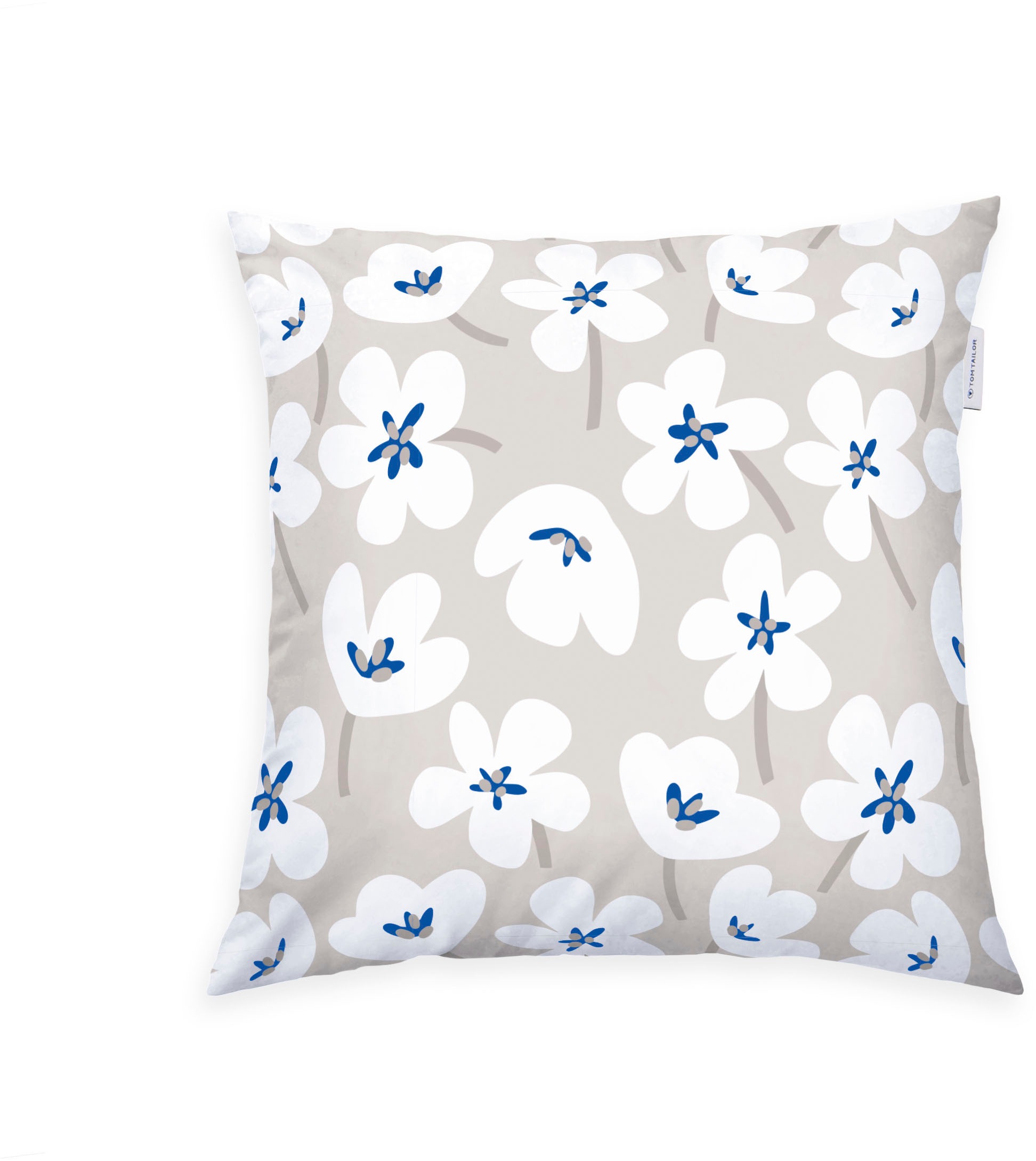 TOM TAILOR HOME Kissenhülle »new bedroom, FRESH FLOWERS, 40x40cm oder 40x80cm« mit farbigem Markenreißverschluss