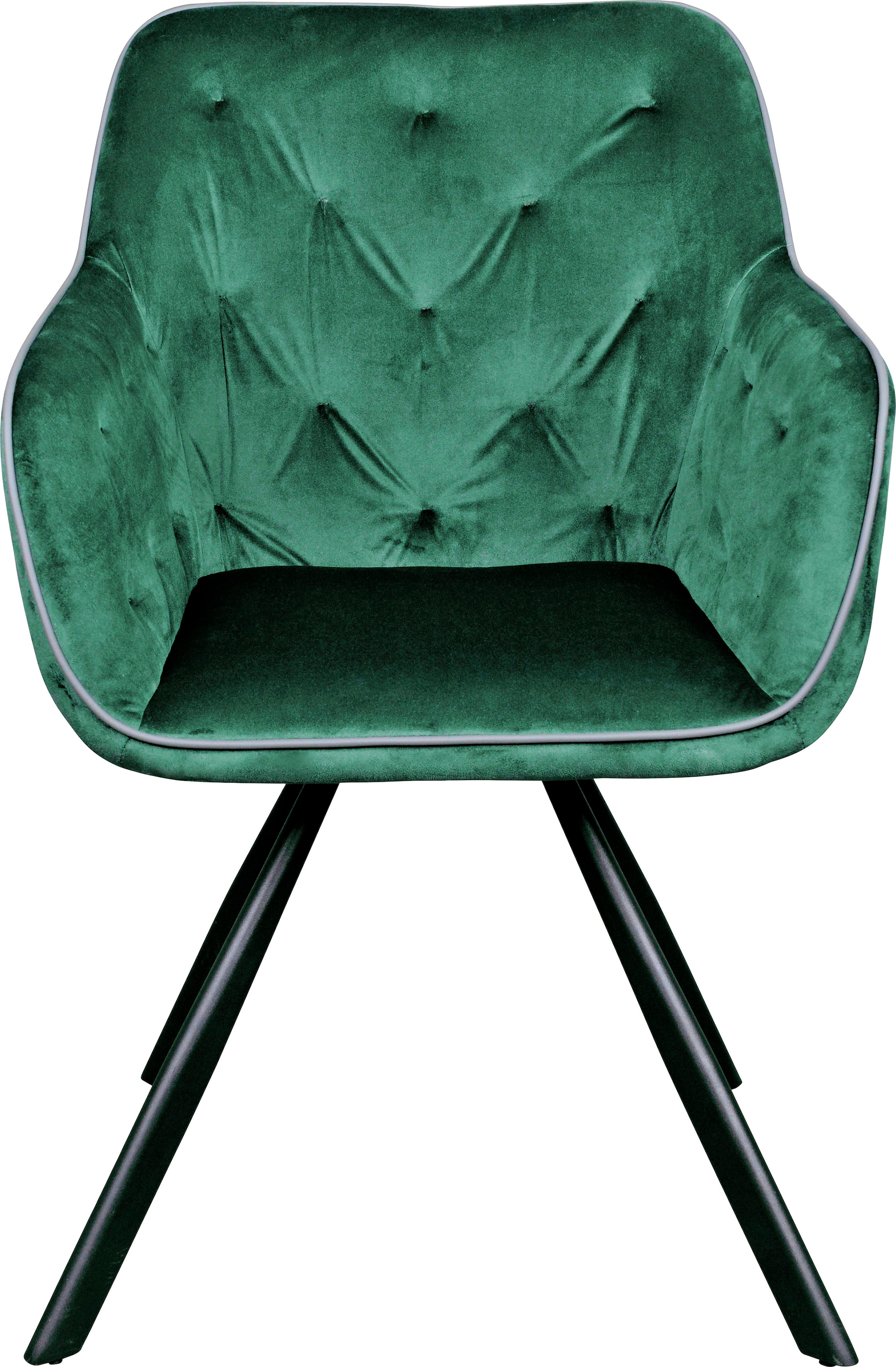 Kayoom Polsterstuhl »Stuhl Eann 125, Stuhl im Retro-Design, edles Design«, 1 St., stilvoll, pflegeleicht, samtweicher Stoffbezug, edles Design