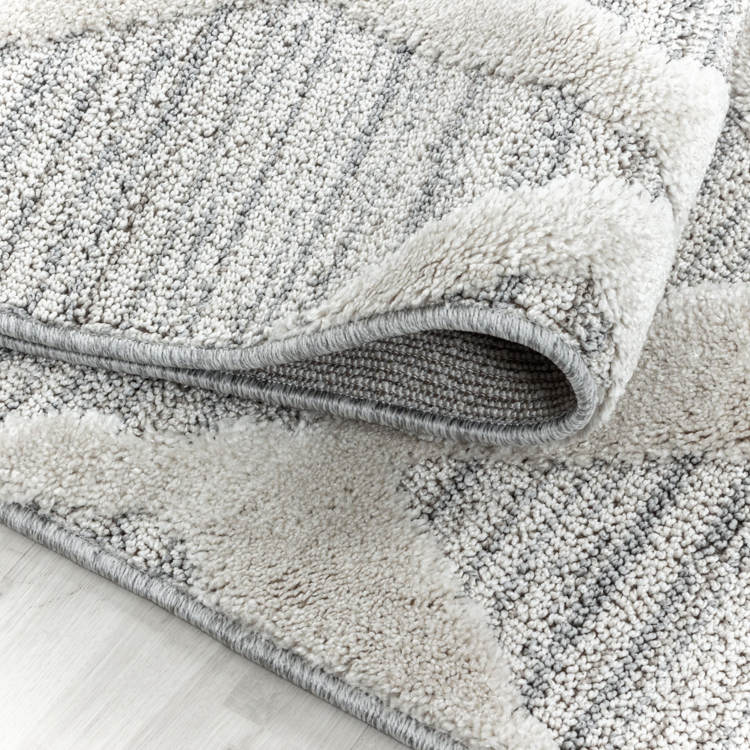 Ayyildiz Teppiche Teppich »PISA 4703«, rund, 20 mm Höhe, auch rechteckig, Hoch Tief Struktur, Wohnzimmer, Schlafzimmer