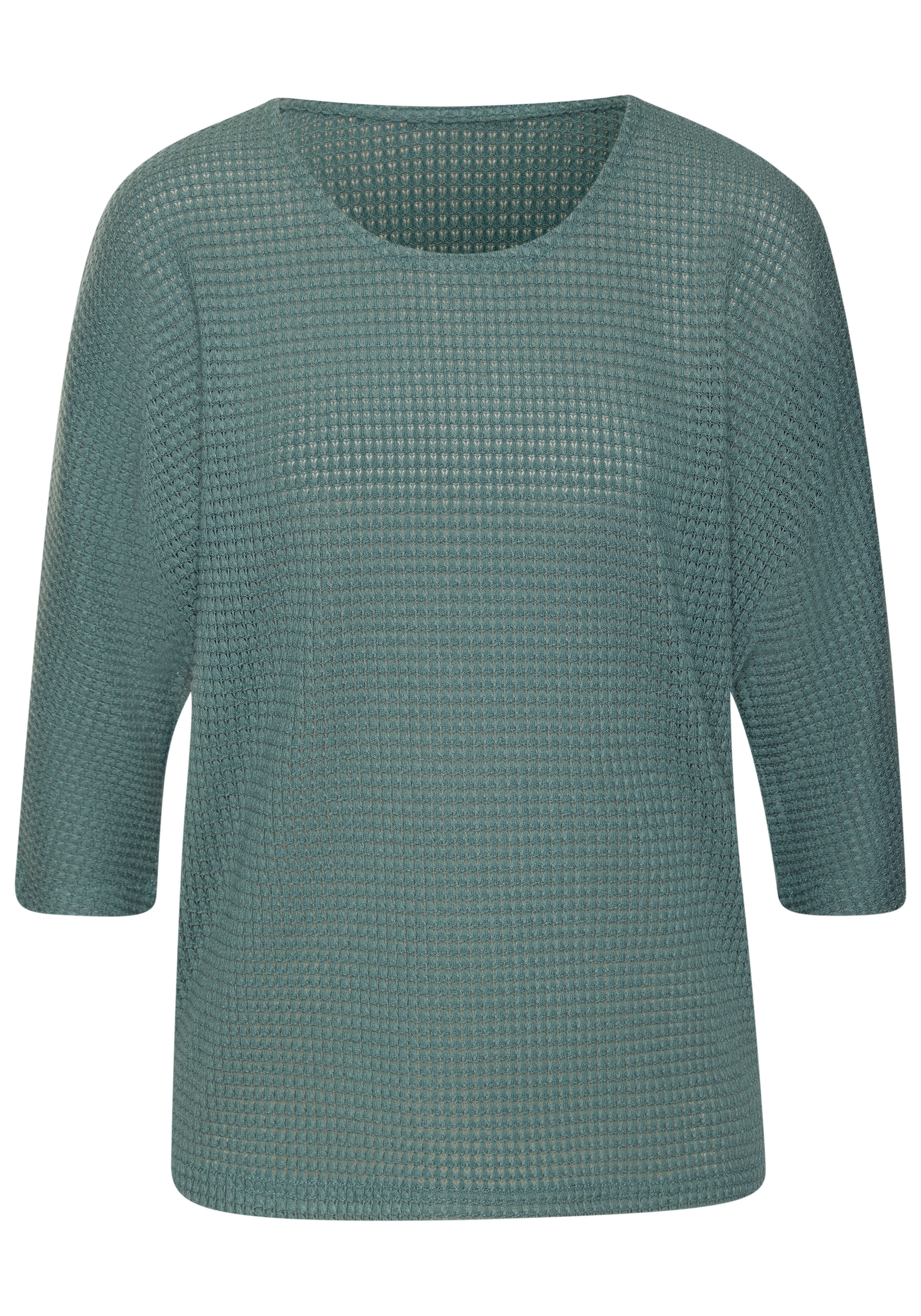 Vivance 3/4-Arm-Shirt »mit Waffelstruktur« aus bügelfreier Strickqualität
