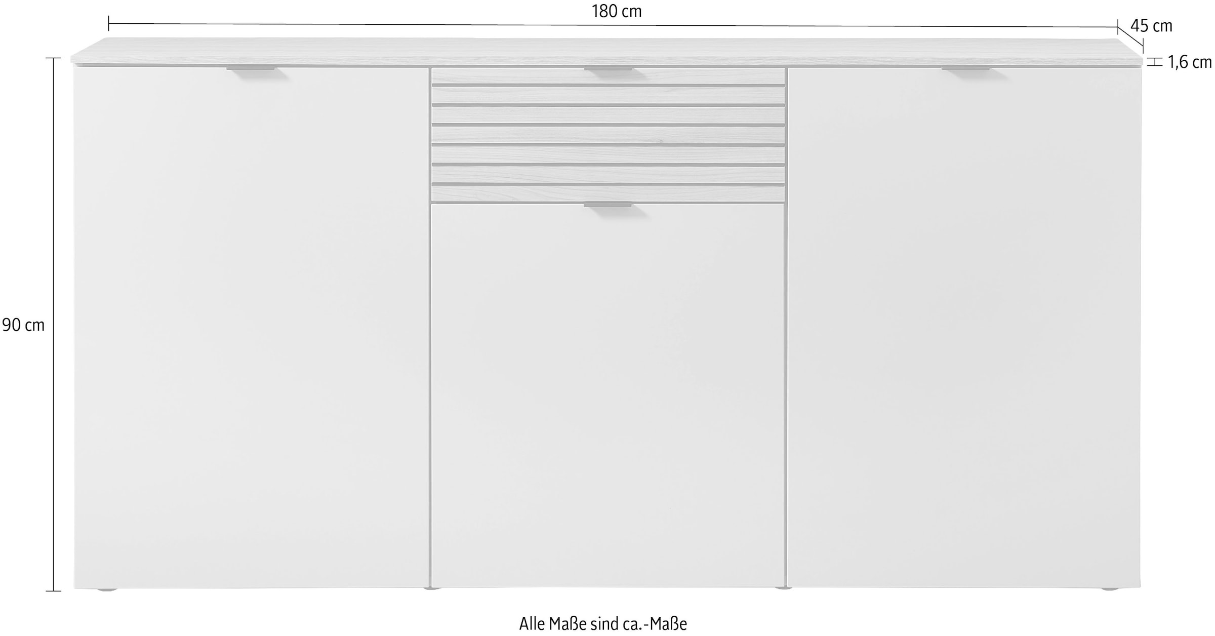 Innostyle Sideboard »INA Sideboard, 180 x 90 x 45 cm (B/H/T)« 1 Stk. tlg.