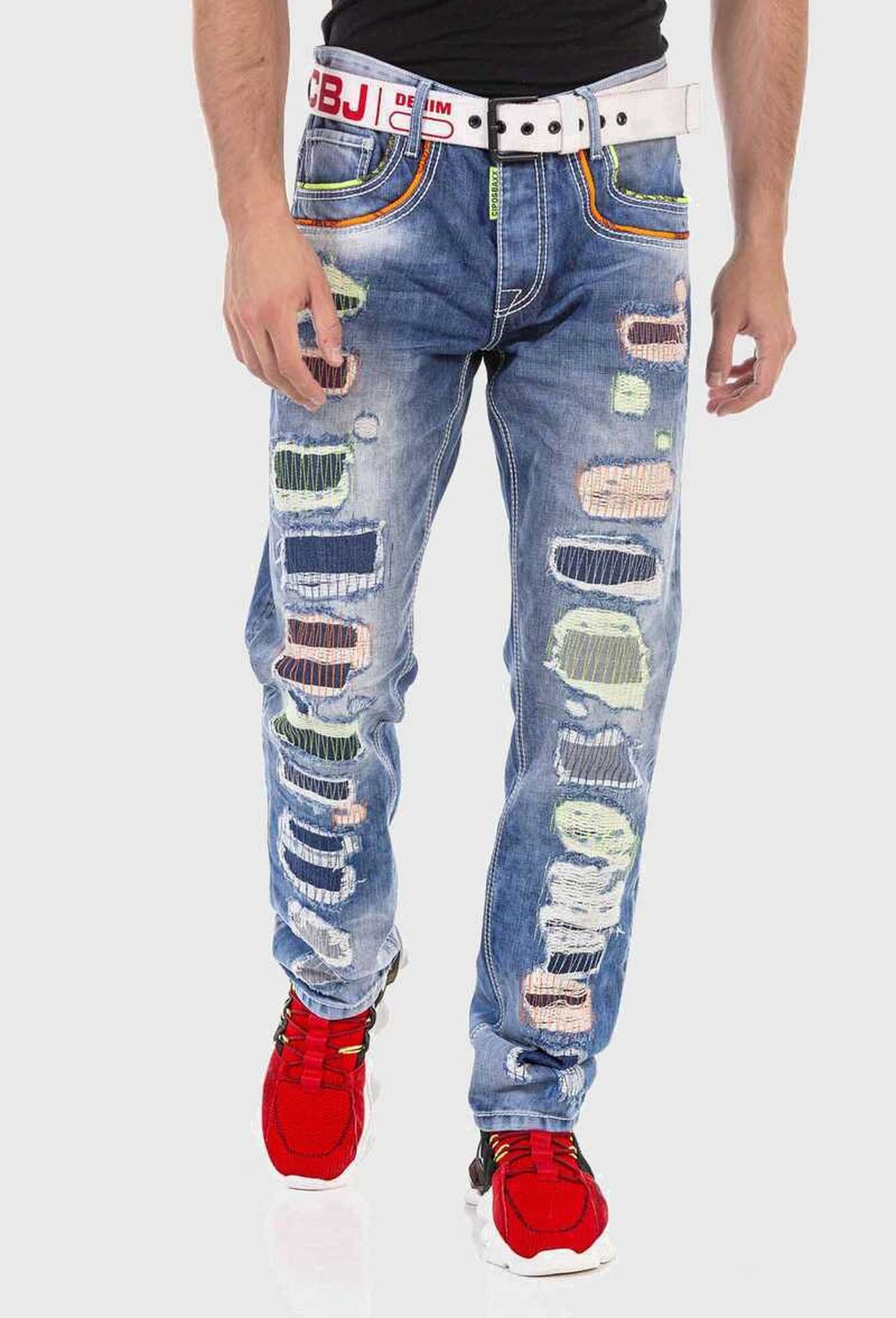 Cipo & Baxx 5-Pocket-Jeans »Cipo & Baxx Jeans« mit farbigen Ziernähten