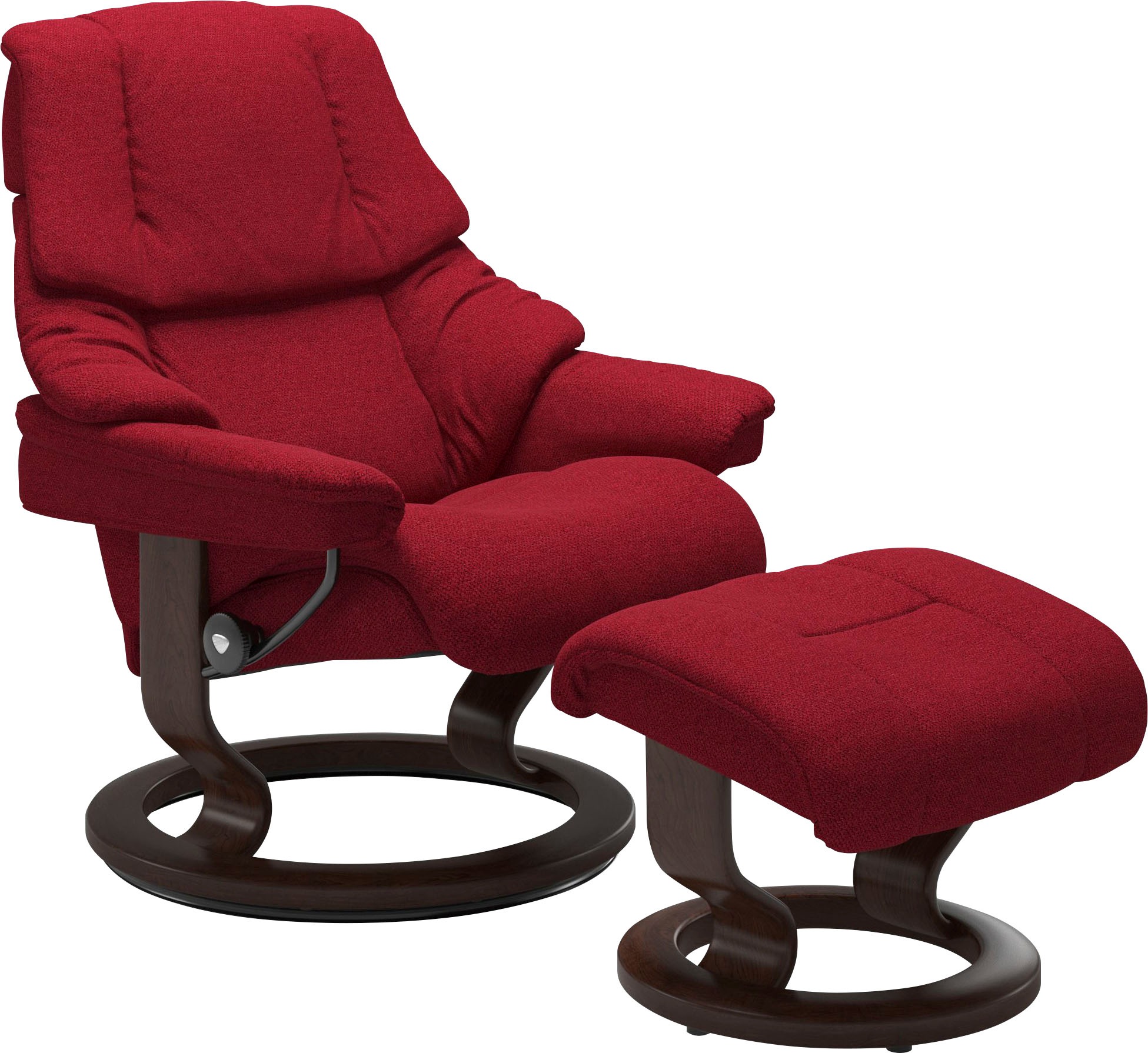 Stressless® Relaxsessel »Reno«, (Set, Relaxsessel mit Hocker), mit Hocker, mit Classic Base, Größe S, M & L, Gestell Braun