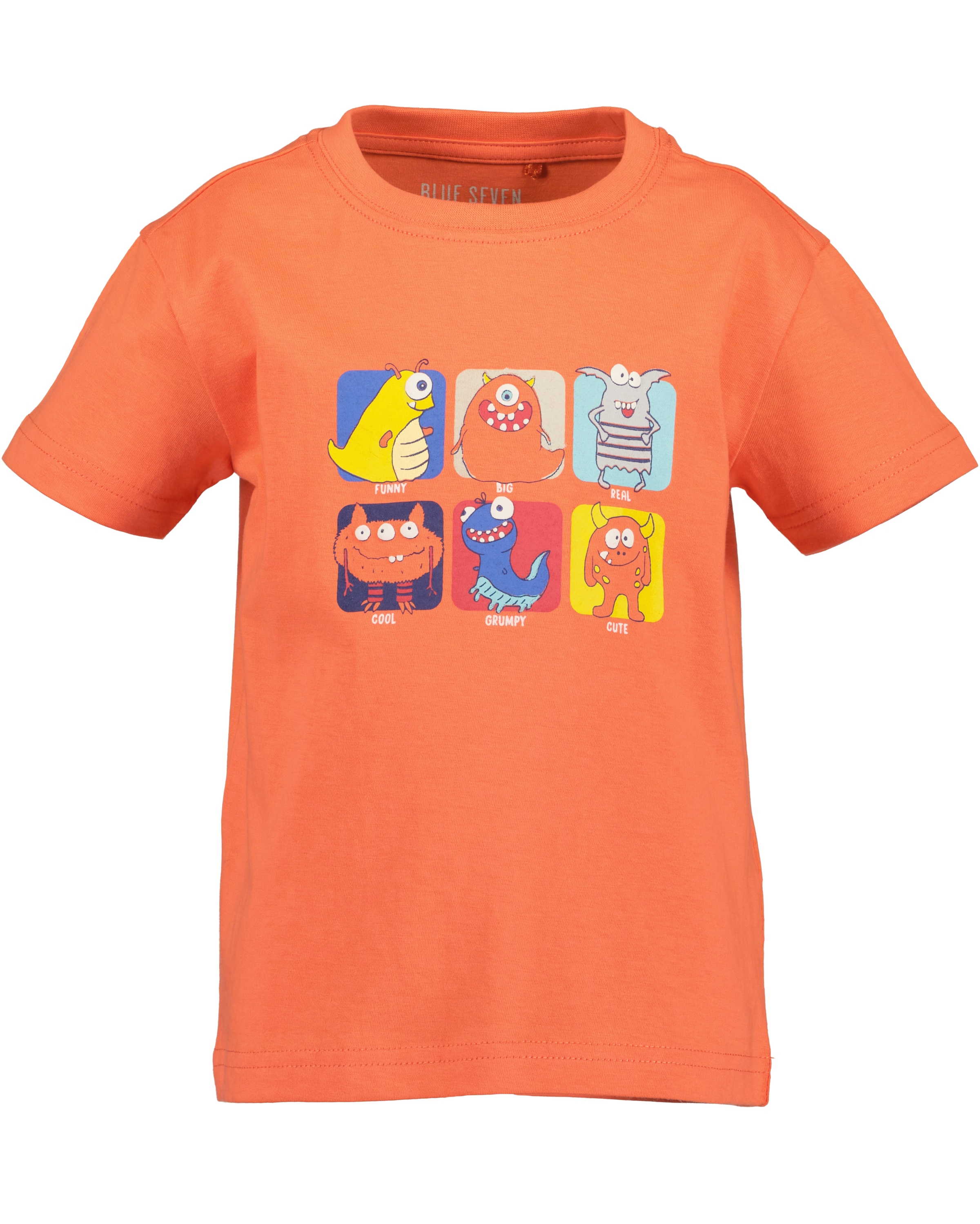 Blue Seven T-Shirt Packung, 2 tlg. unifarben und bedruckt, mit Druckapplikationen, aus reiner Baumwolle