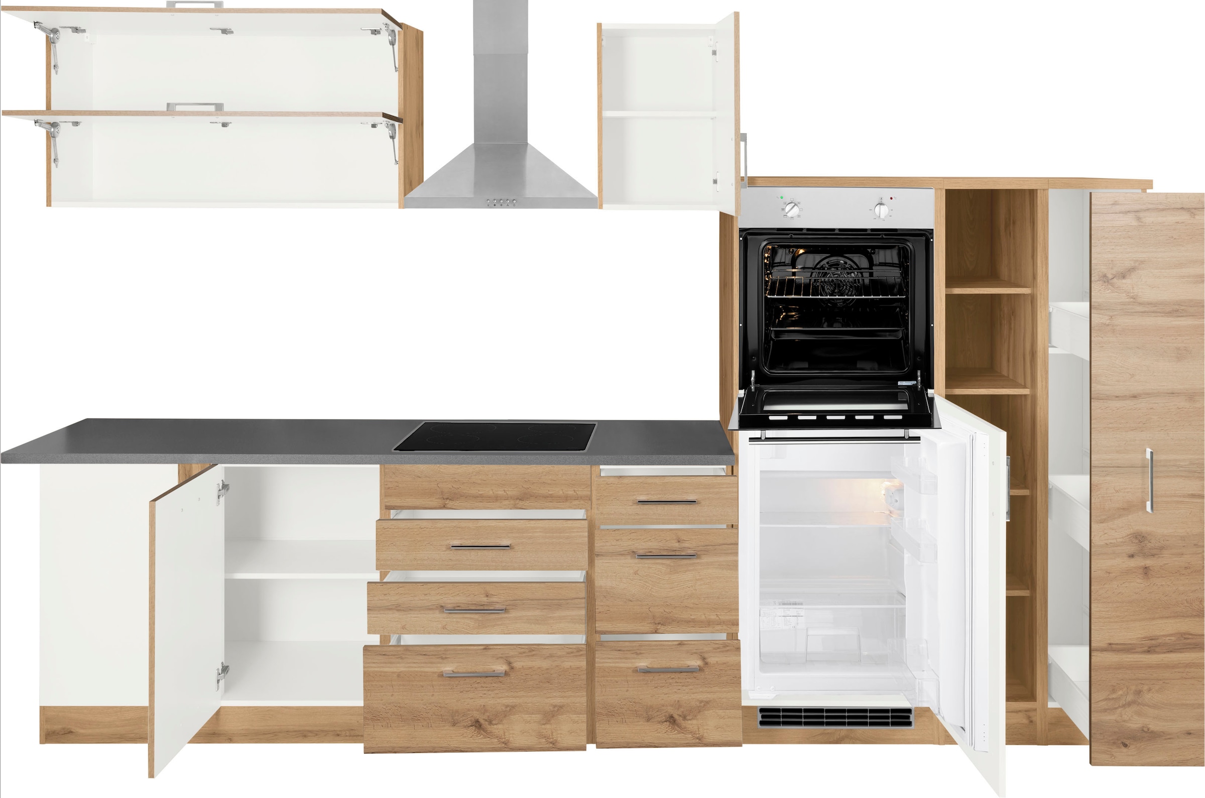 KOCHSTATION Winkelküche »KS-Colmar« ohne E-Geräte, Stellbreite 210/330 cm