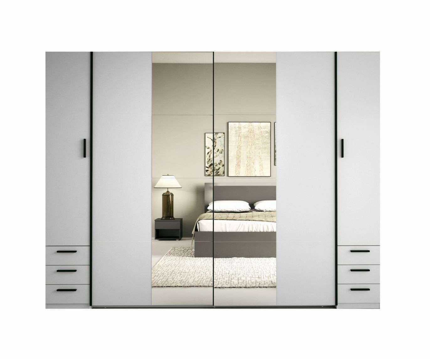 INOSIGN Kleiderschrank »Antioch, FSC-zertifiziert, mit Dreh-UND Schiebetüren«, (B/T/H 270/61,4/207cm, inklusive Einlegeböden und Kleiderstangen), mit oder ohne Spiegel und Schubladen - YOUR Choice