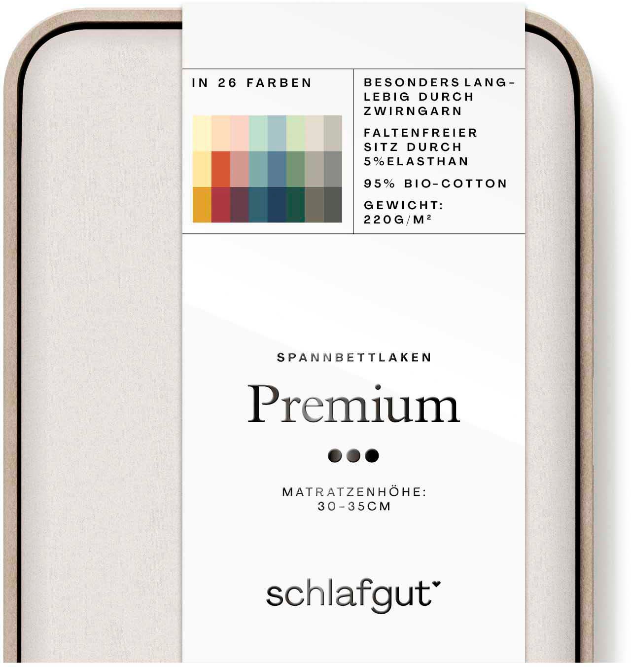 Schlafgut Spannbettlaken »Premium«, Zero Waste Verpackung, PREMIUM Qualität