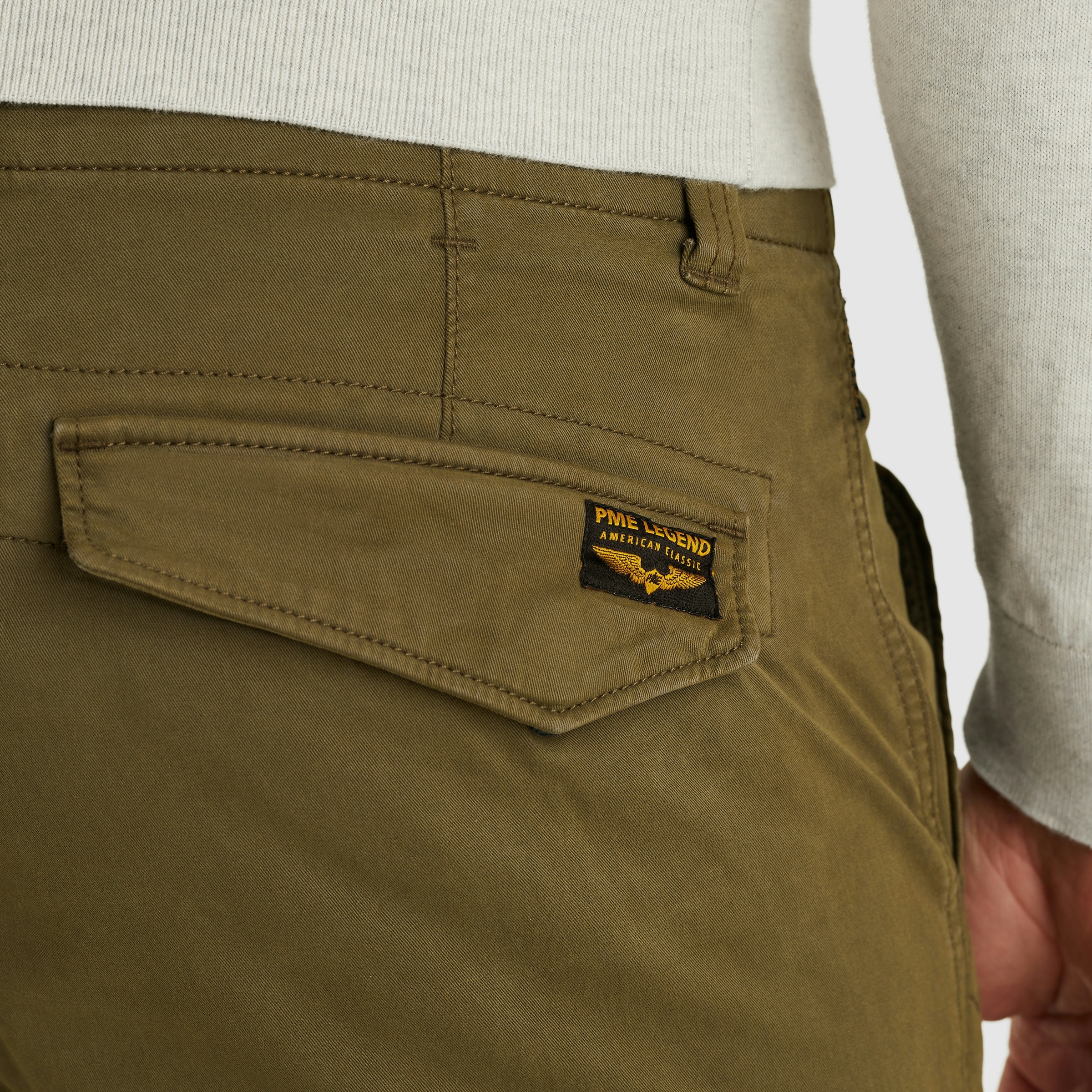 PME LEGEND Cargohose »Nordrop Stretch Twill«  mit Logo Stickerei