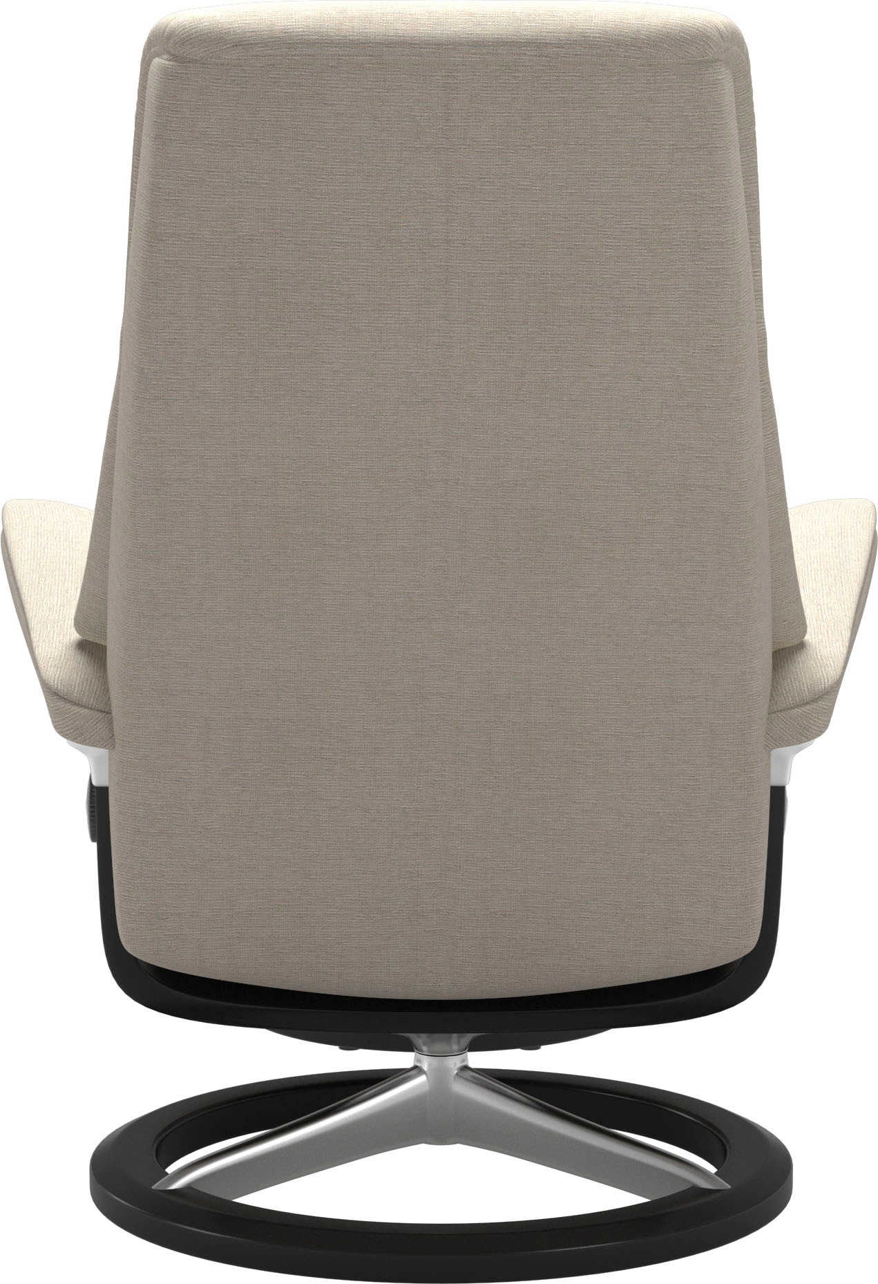Stressless® Relaxsessel »View«, (Set, Relaxsessel mit Hocker), mit Signature Base, Größe M,Gestell Schwarz