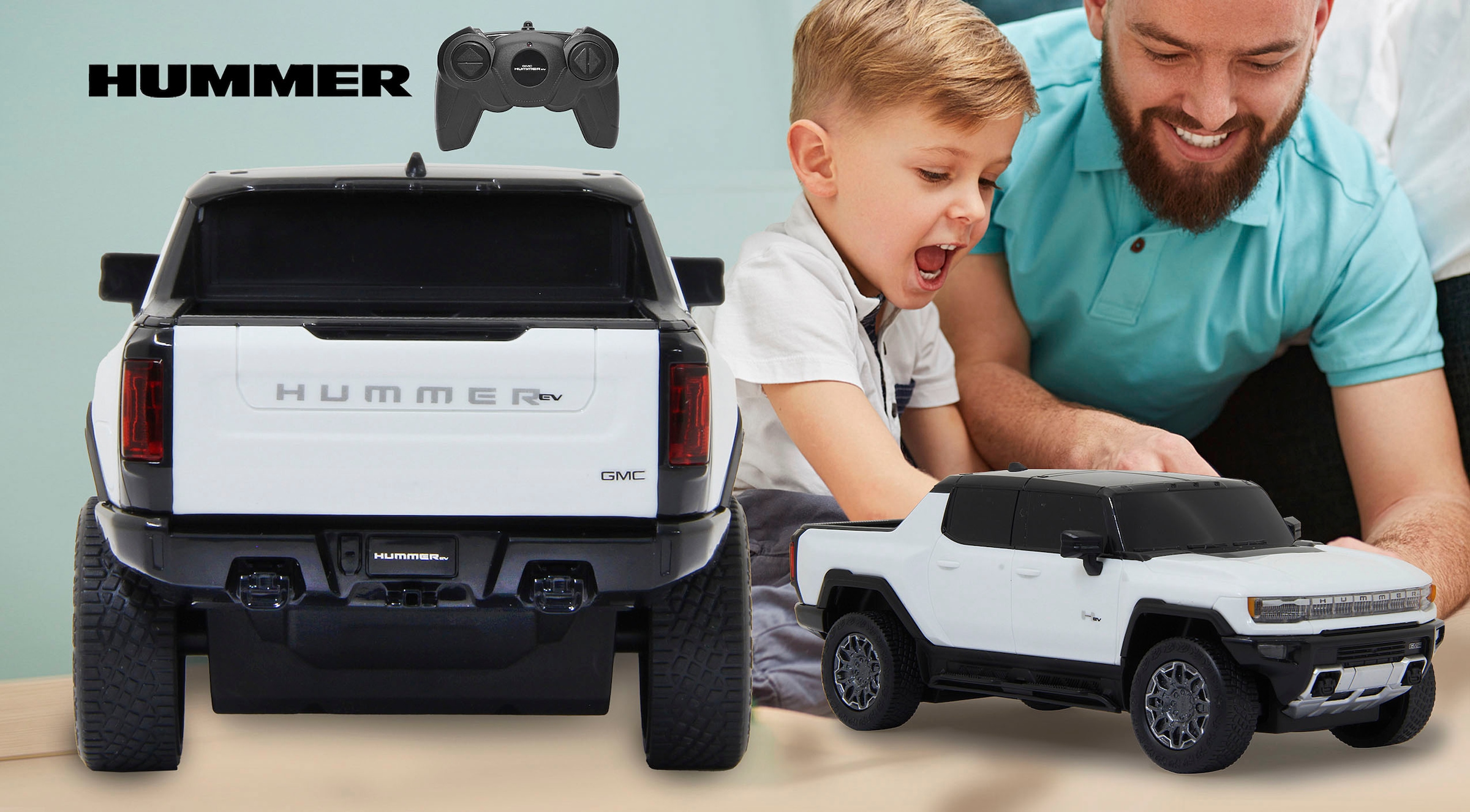 Jamara RC-Auto »Deluxe Cars, Hummer EV 1:26, weiß - 2,4 GHz«
