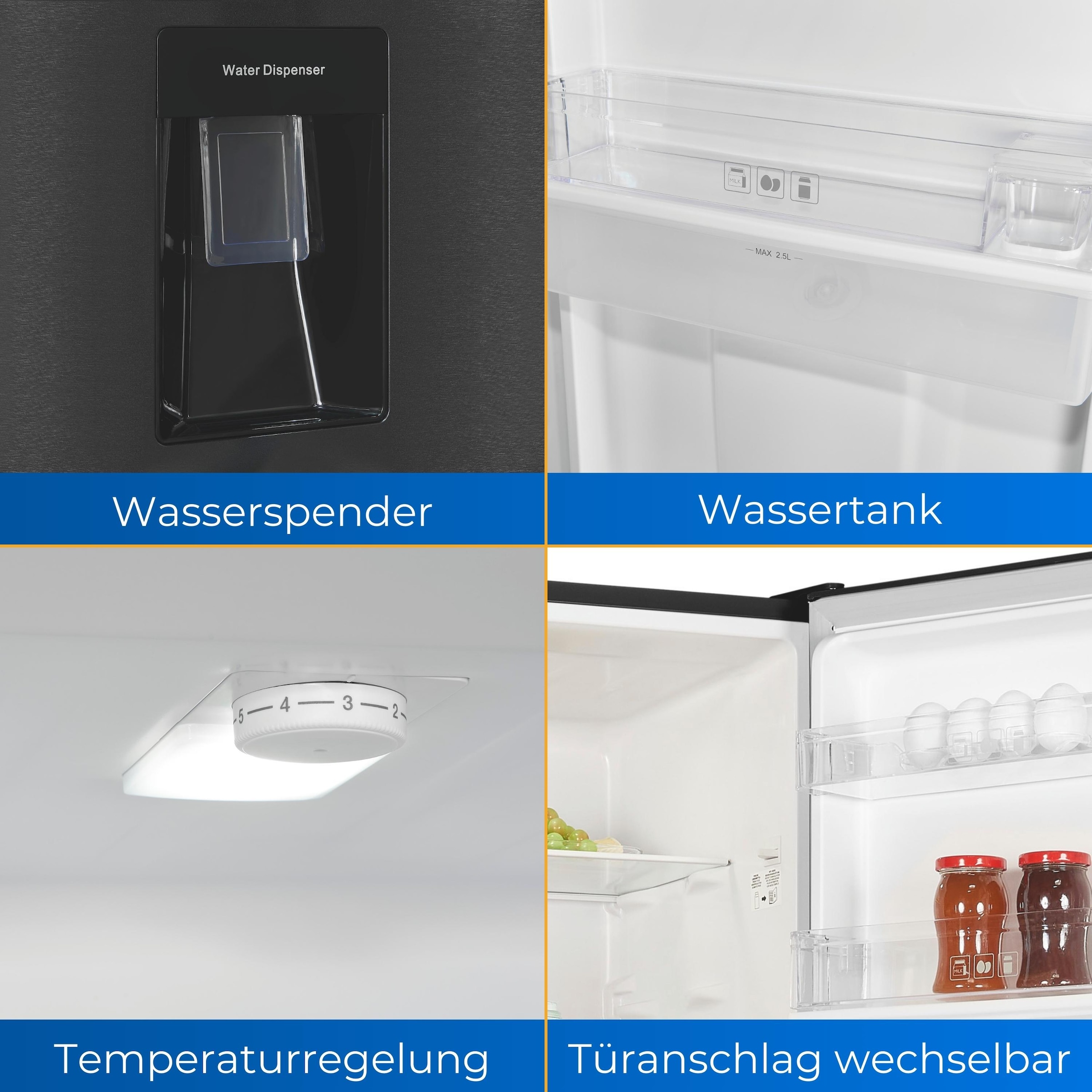 exquisit Kühl-/Gefrierkombination »KGC265-70-WS-040E inoxlook-az«