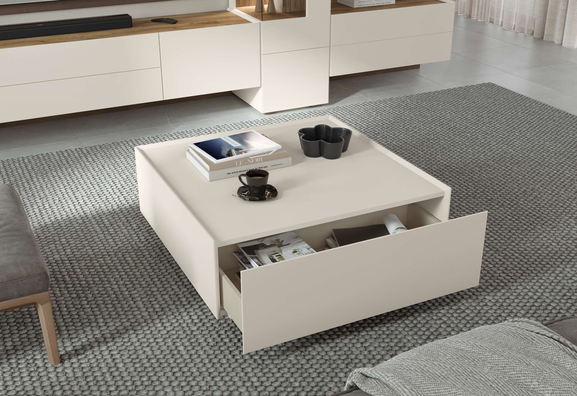 Places of Style Couchtisch »Sky45«, Mit Rollen, lackiert mit wasserbasiertem UV-Lack