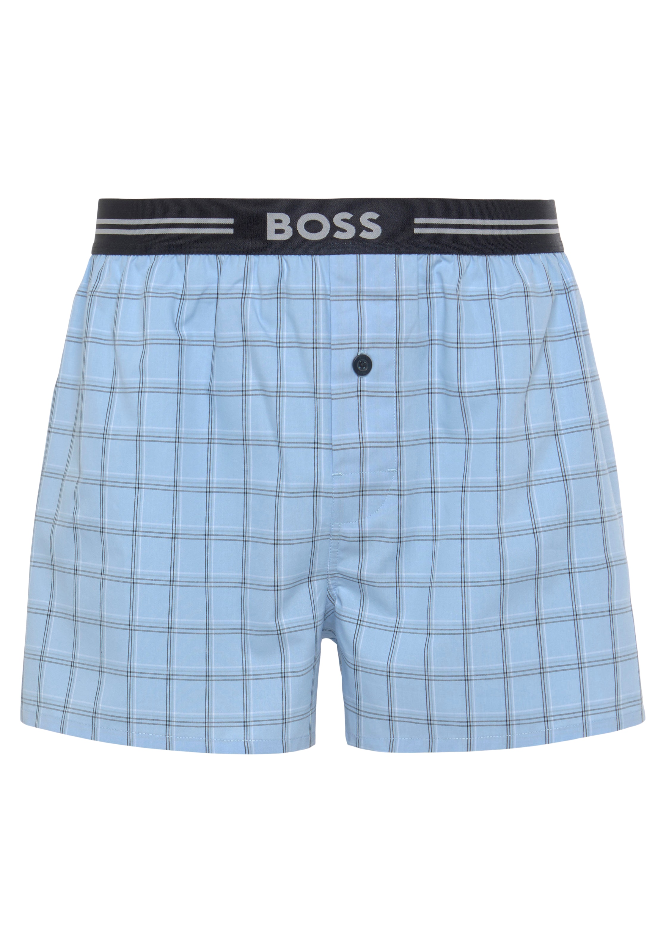 BOSS Boxershorts »3P Woven Boxer«, (Packung, 3 St., 3er Pack), mit Eingriff mit Knopf