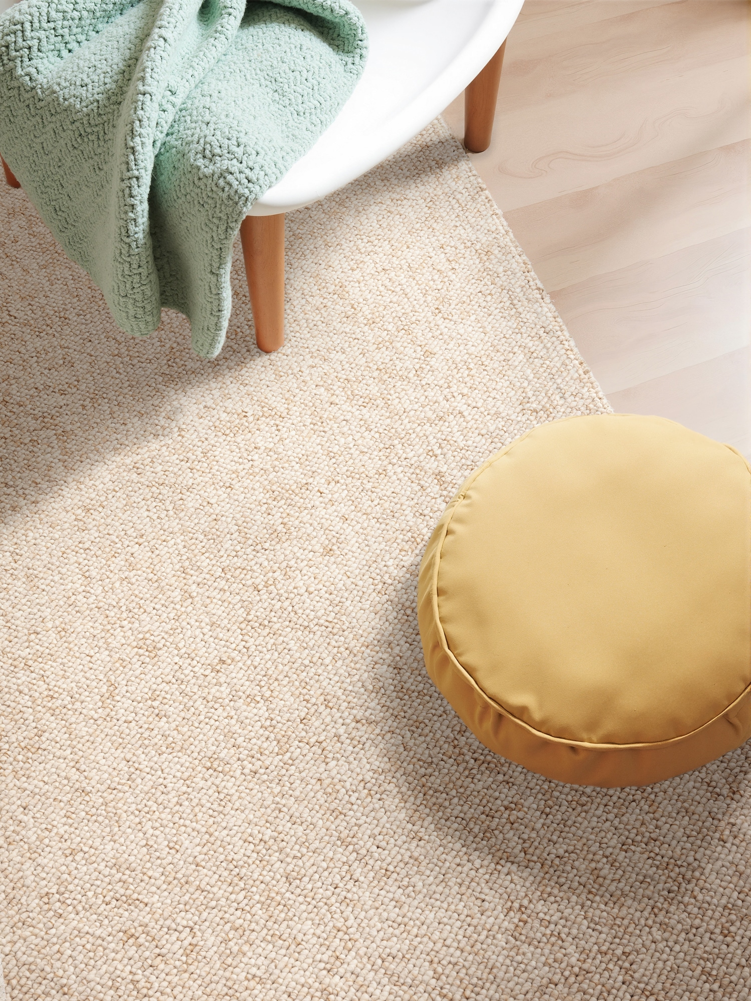 ELLE DECORATION Teppich »Rocco«, rechteckig, 10 mm Höhe, Läufer, waschbar, Wohnzimmer, Esszimmer, Woll-Optik