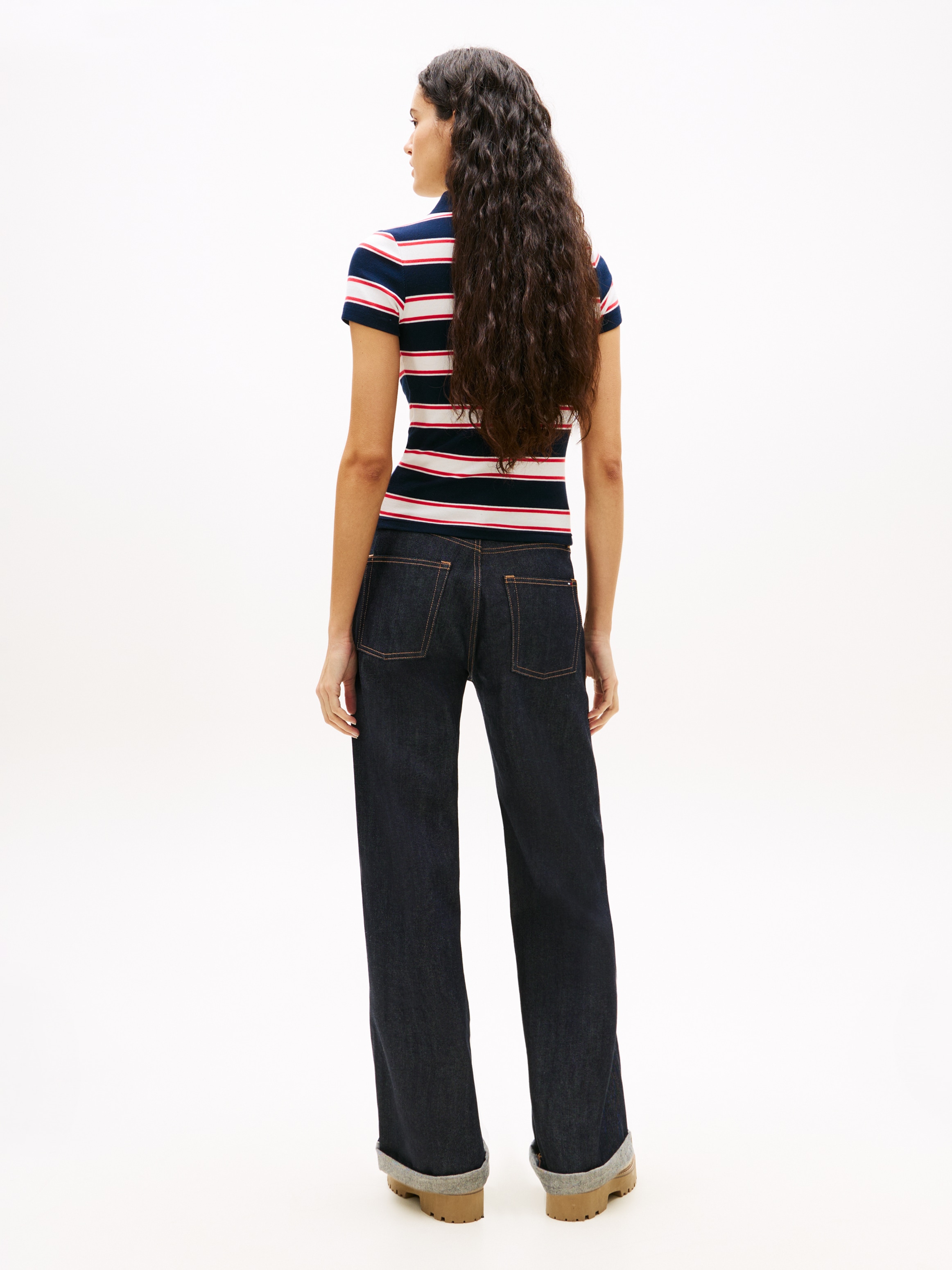 Tommy Jeans Poloshirt »TJW SLIM RIB SS POLO« mit gerippter Struktur