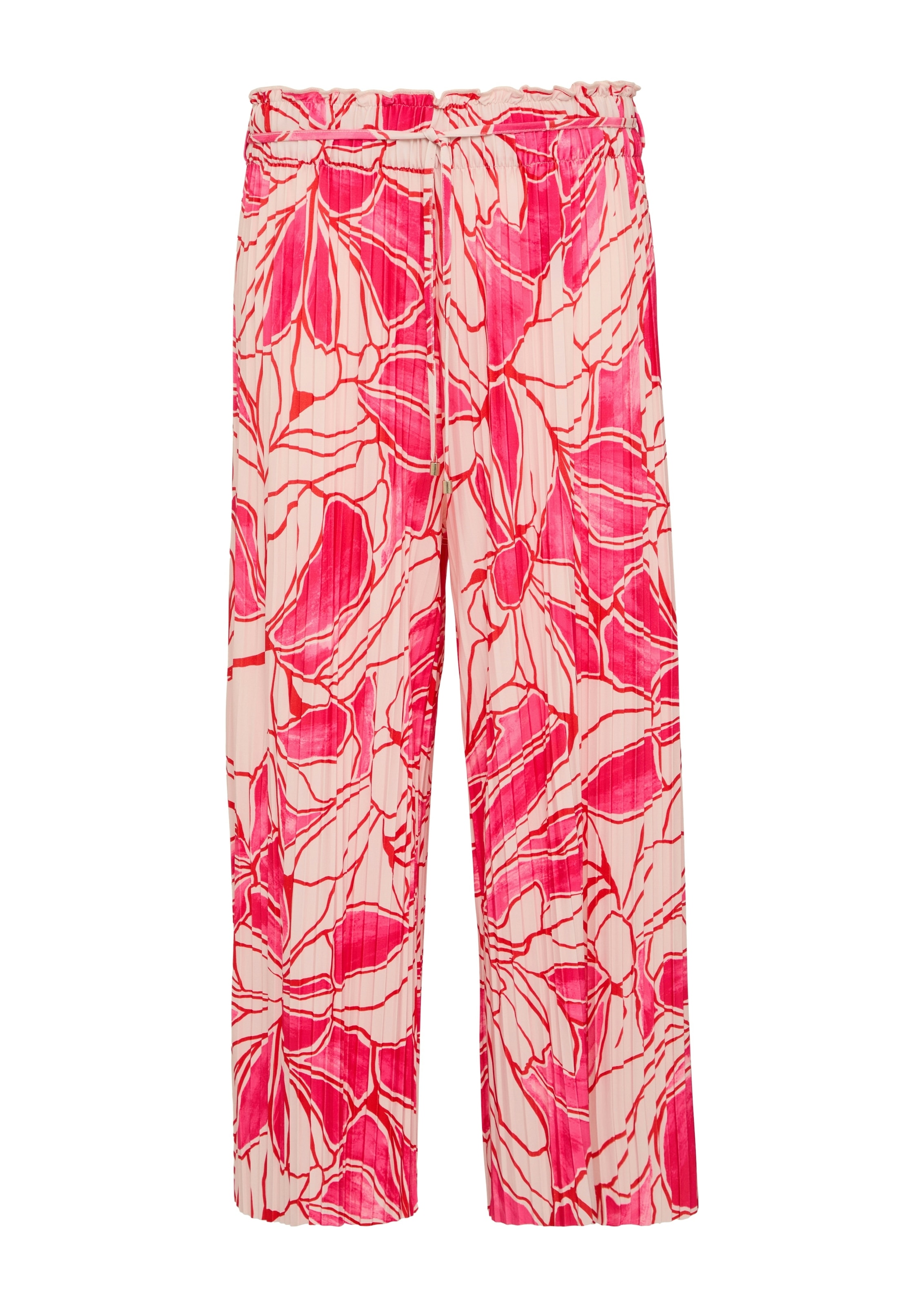 s.Oliver BLACK LABEL Stoffhose  Sommerhose mit All-Over Print und Stuktur