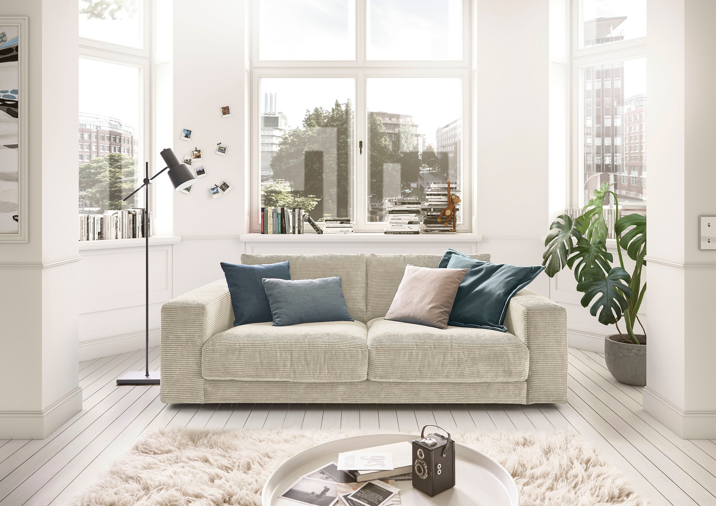 3C Candy 2-Sitzer »Enisa softig und legeres Big-Sofa, bequem und komfortabel«, Zeitloses und stylisches Loungemöbel, in Breitcord