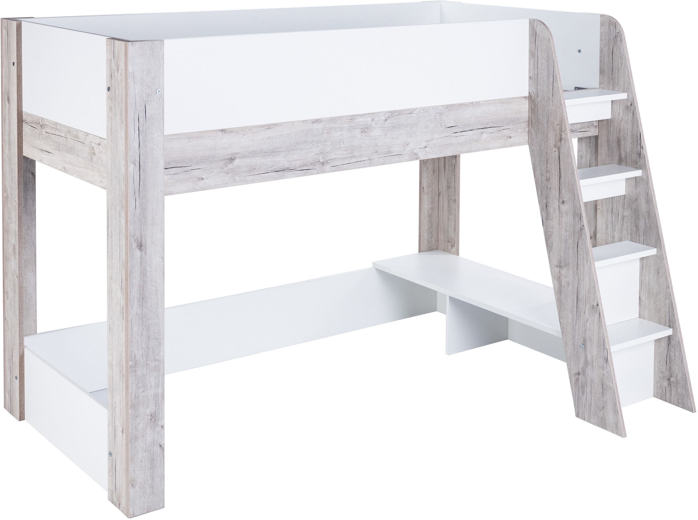 Home affaire Jugendzimmer-Set »Schulkind Set »Rieke«« 4 Stk. tlg. Hochbett, Etagenbett, Ablagefach unter dem Bett, Blauer Engel,