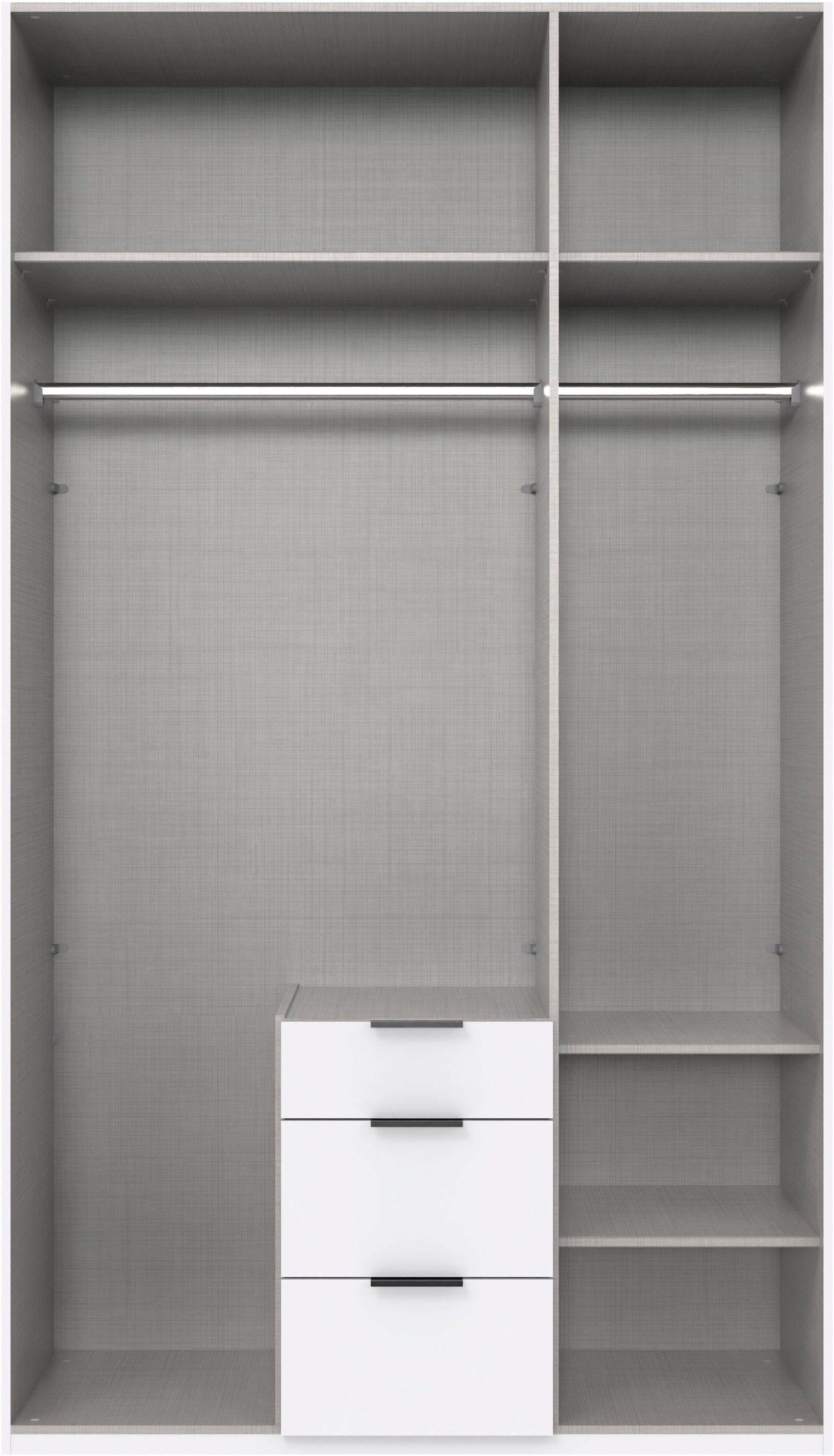 Wimex Kleiderschrank »Mugano, in vielen Breiten, 208 oder 236cm hoch, Made in Germany«, (mit langen oder kurzen Griffen aus Metall), wahlweise mit oder ohne Spiegel, mit Schubladen