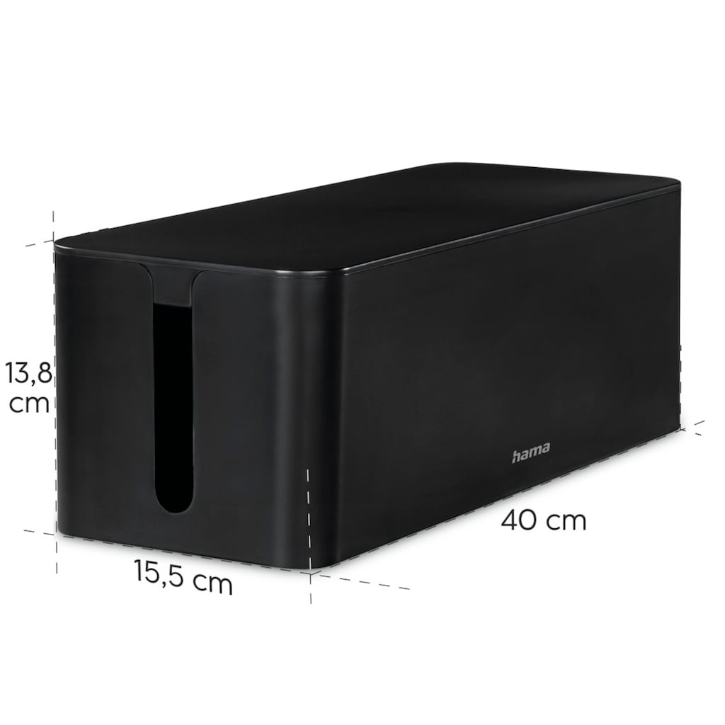 Hama Kabelbox »Kabelbox für Standard 6er Steckdosenleisten, Stecker, Kabel, Ladegerät«, (1 tlg.)