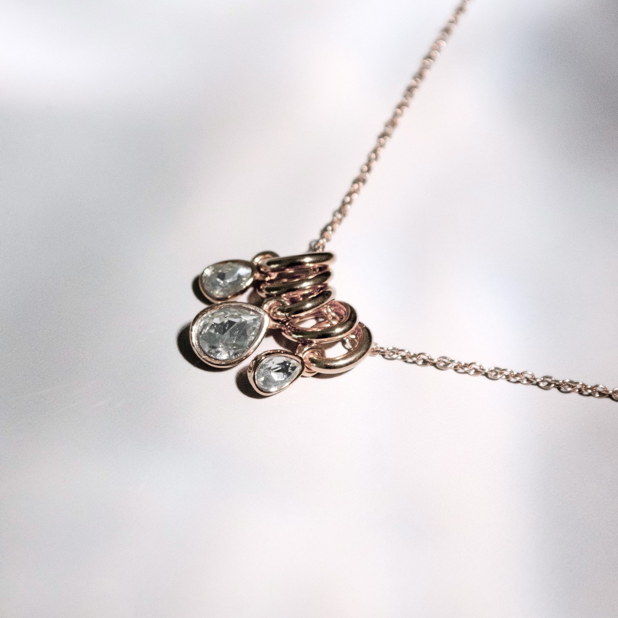 Echtzeit Kette mit Anhänger »Schmuck Geschenk Edelstahl Halskette Like Diamonds Tropfen« mit Glasstein