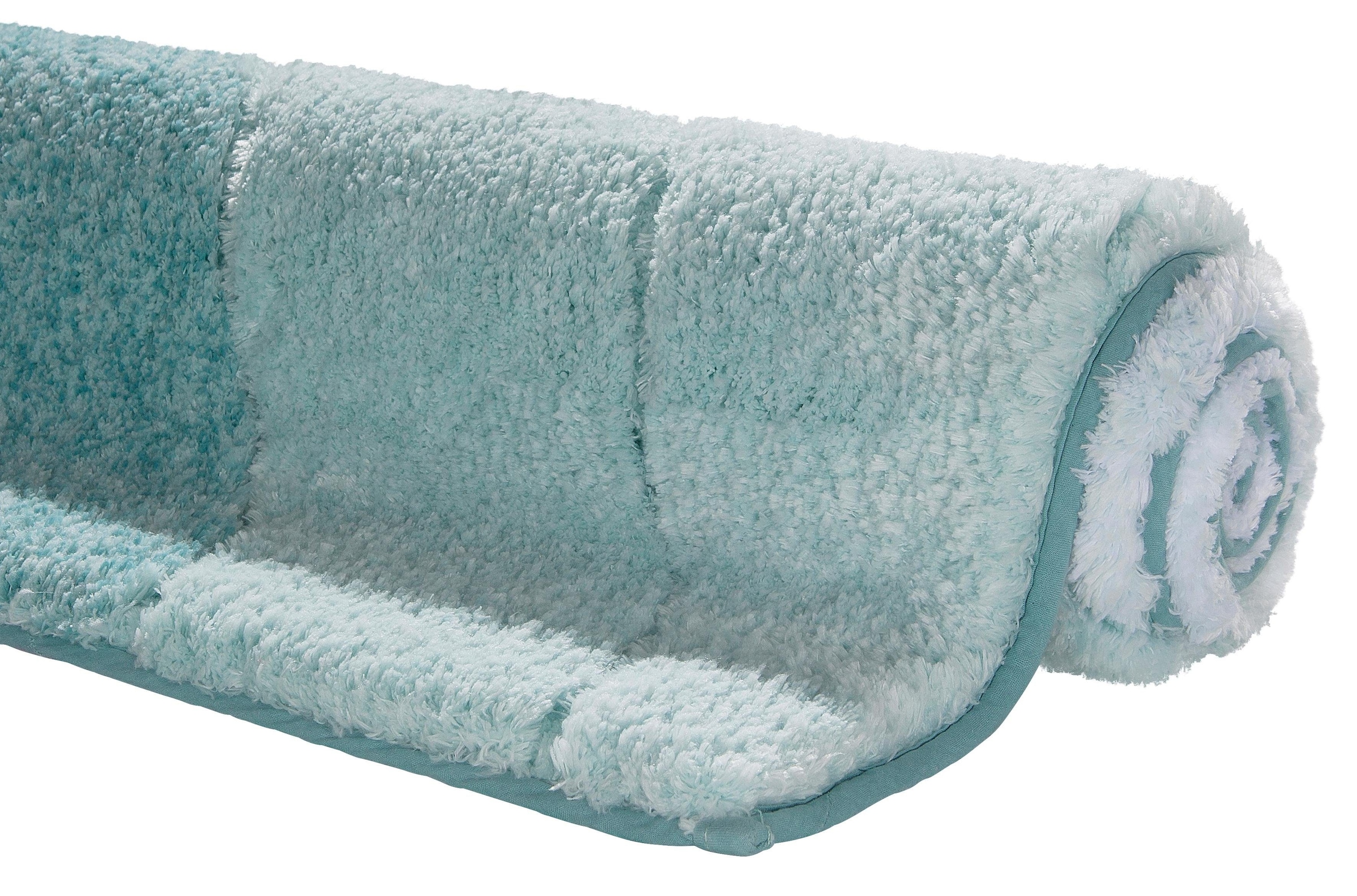 Kleine Wolke Badematte »Donna«, rutschhemmend beschichtet, fußbodenheizungsgeeignet-schnell trocknend, Wellen Design, Pastell, 3-tlg. Set, rechteckig & rund erhältlich