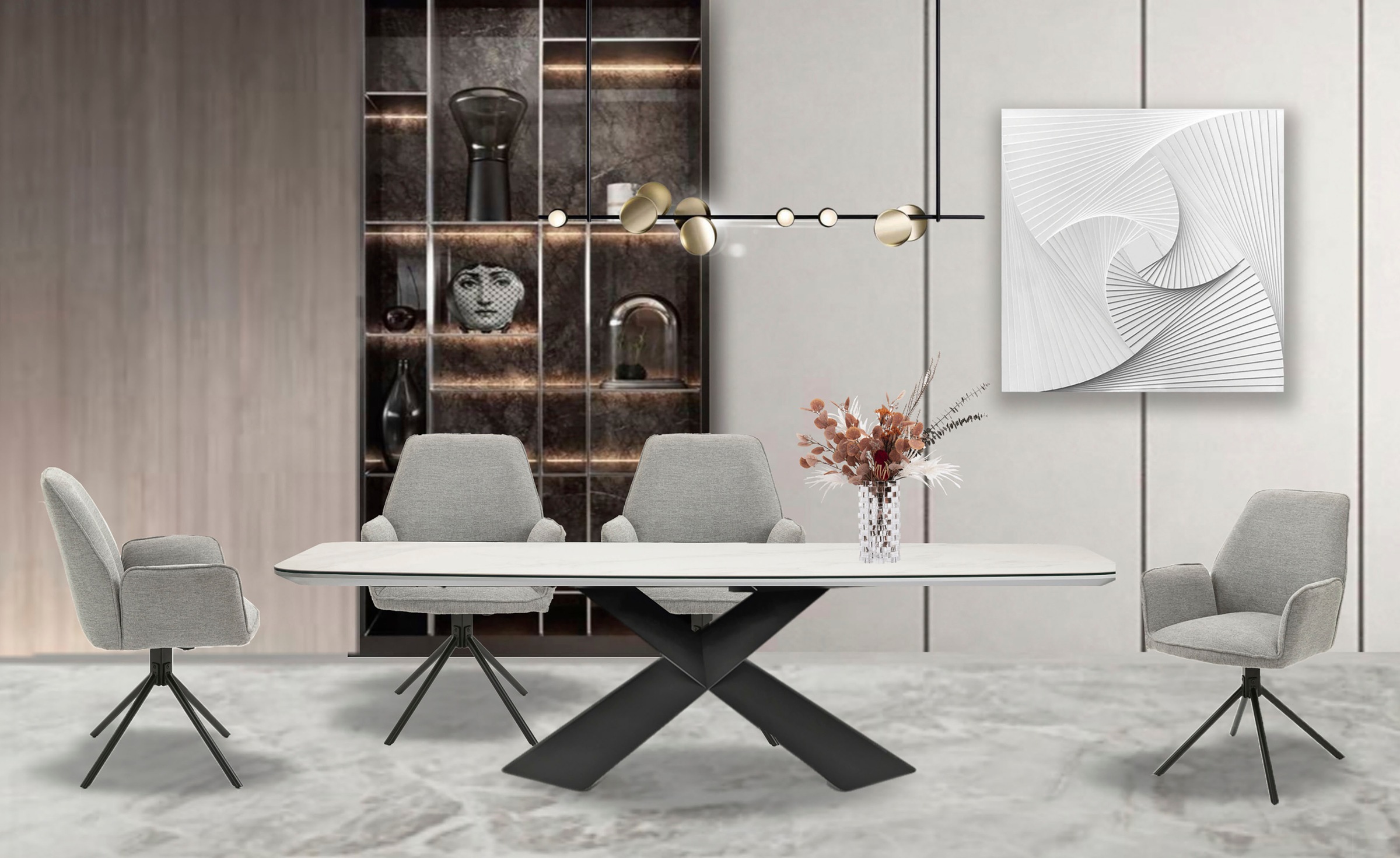 byLIVING Esszimmerstuhl "Blair" (Set) 2er-Set, 360 Grad drehbar, gemütlicher Sessel, verschiedenen Stoffe