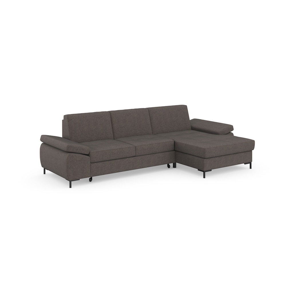 DOMO collection Ecksofa »Capelo«, mit Armteilverstellung, wahlweise mit Bettfunktion, Federkern