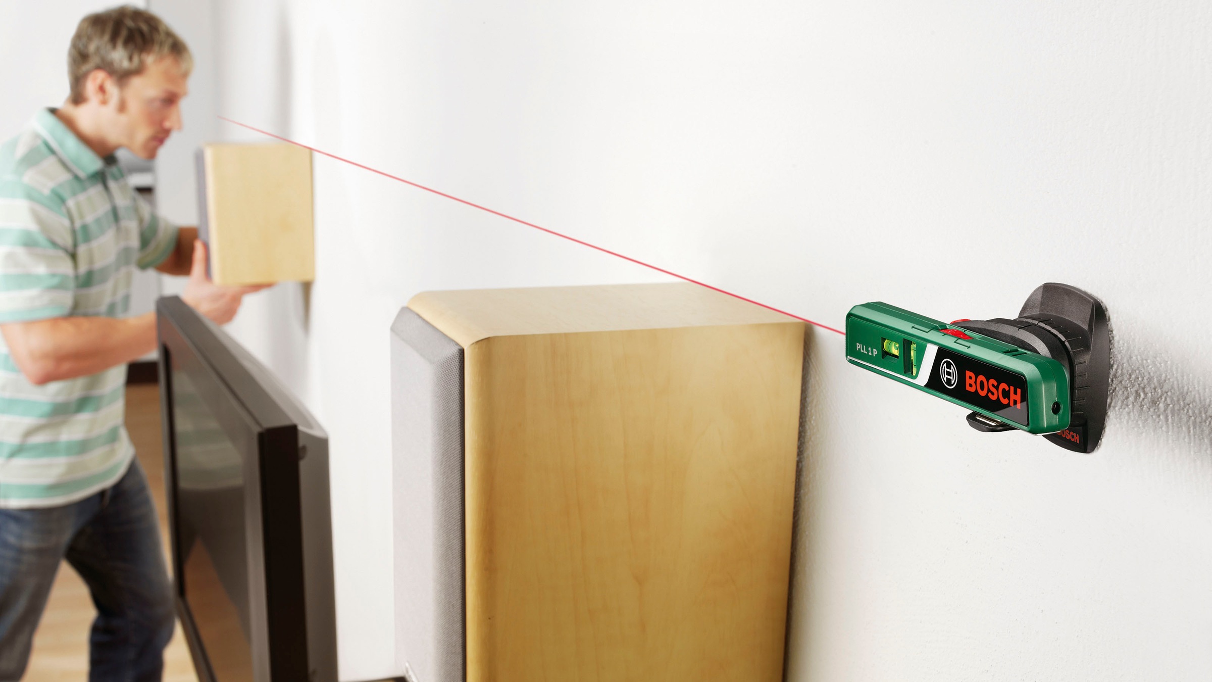 Bosch Home & Garden Lasermessgerät »PLL 1 P«, mit Wasserwaage, inklusive Batterien