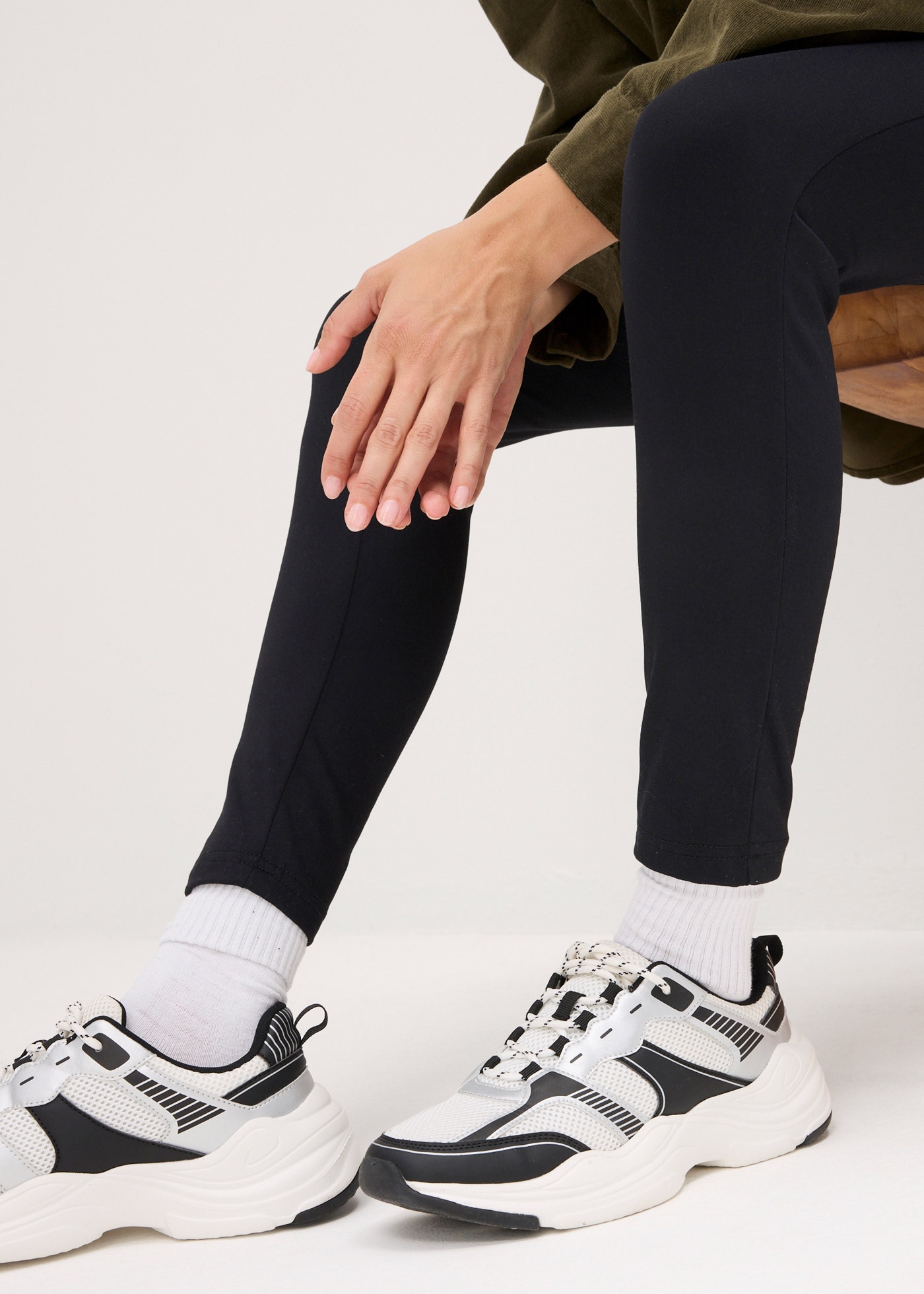 bonprix Umstandsleggings  leicht angeraute Innenseite, Skinny Fit, breites Bauchband