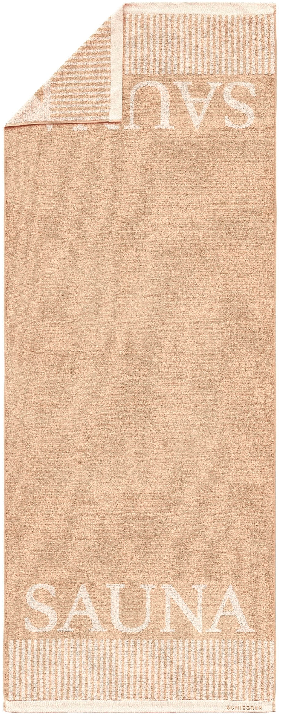 Schiesser Saunatuch »Rom aus garngefärbtem, kuschelweichem Baumwollfrottier«, (1 St., Saunatuch 75 x 200 cm), Made in Green