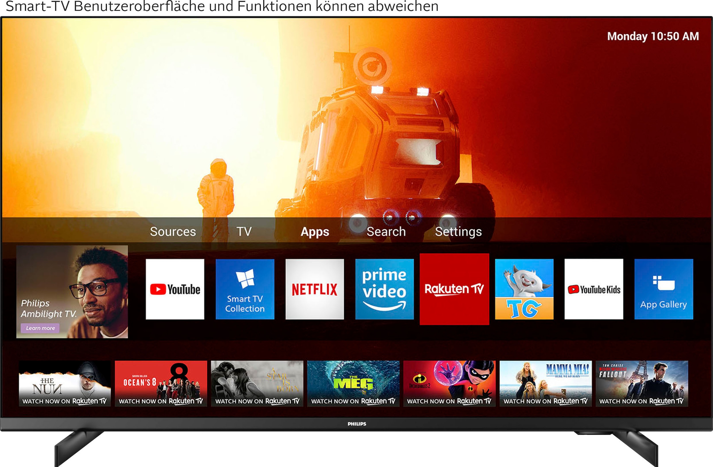 Philips LED-Fernseher »43PUS7506/12«, 4K Ultra HD, Smart-TV, HDR10+ kompatibel, 60 Hz, Dolby Vision & Atmos, Smart TV, Triple Tuner
